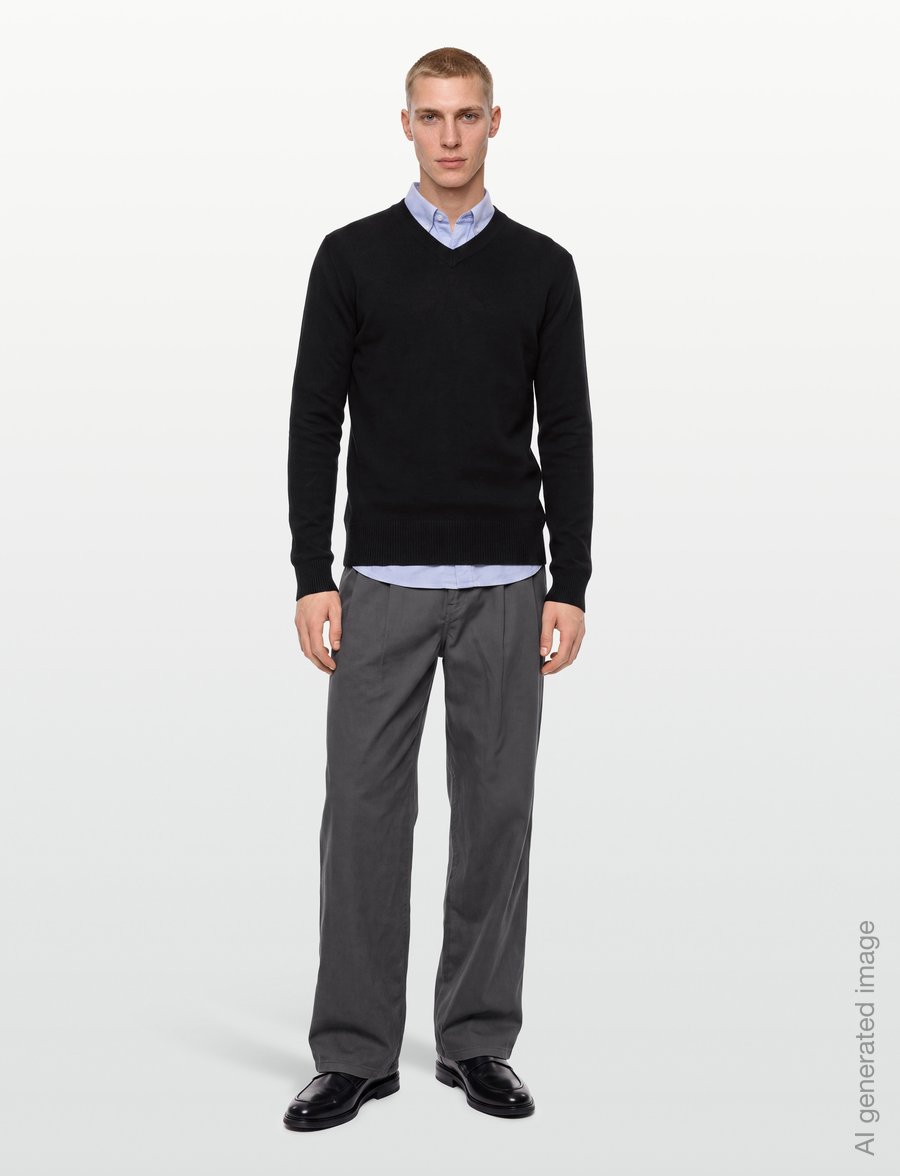 Oscar Jacobson - Gregor V-neck - v-hals - black - 0