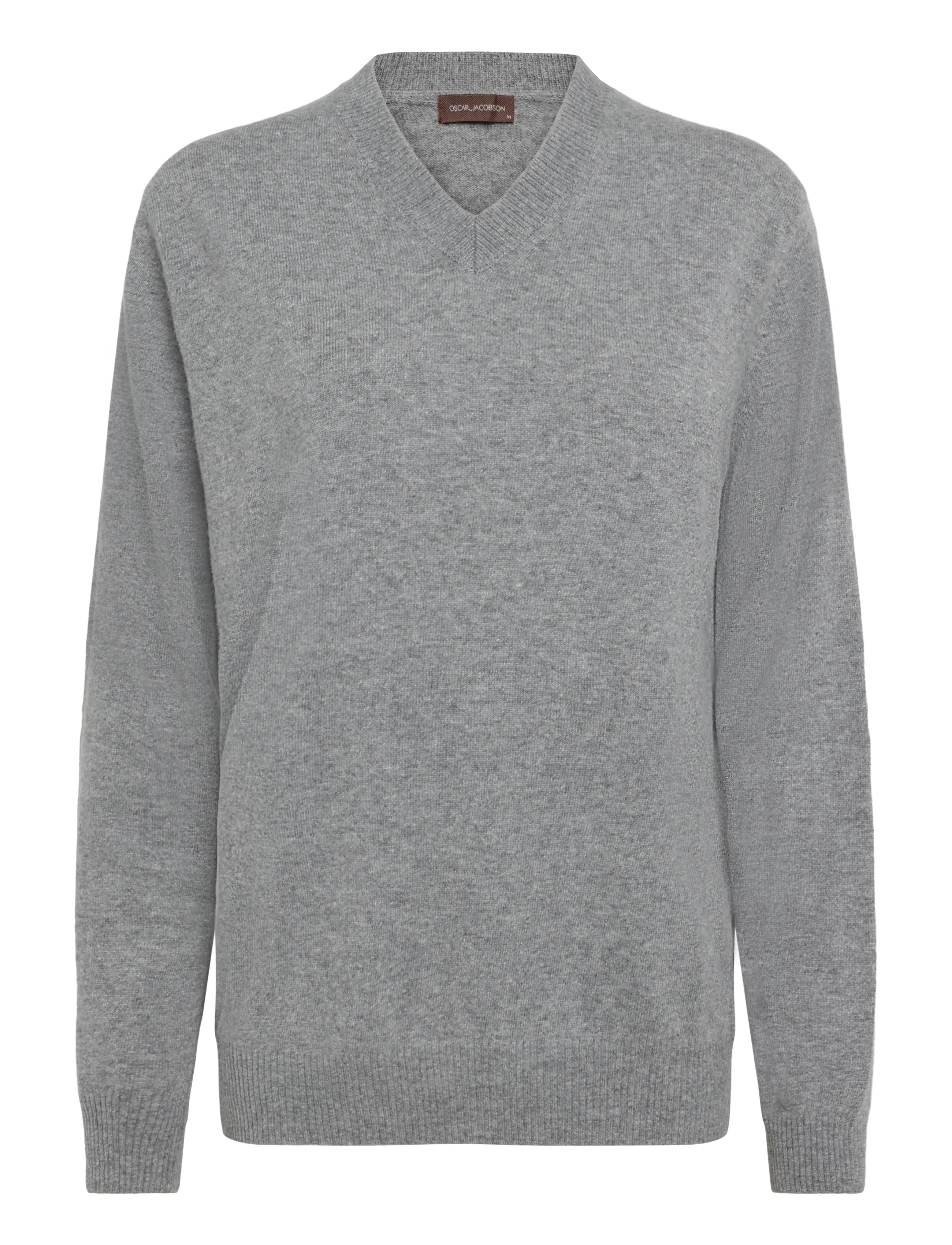 Oscar Jacobson Gregor V-neck - Neuleet - GREY MELANGE / grey