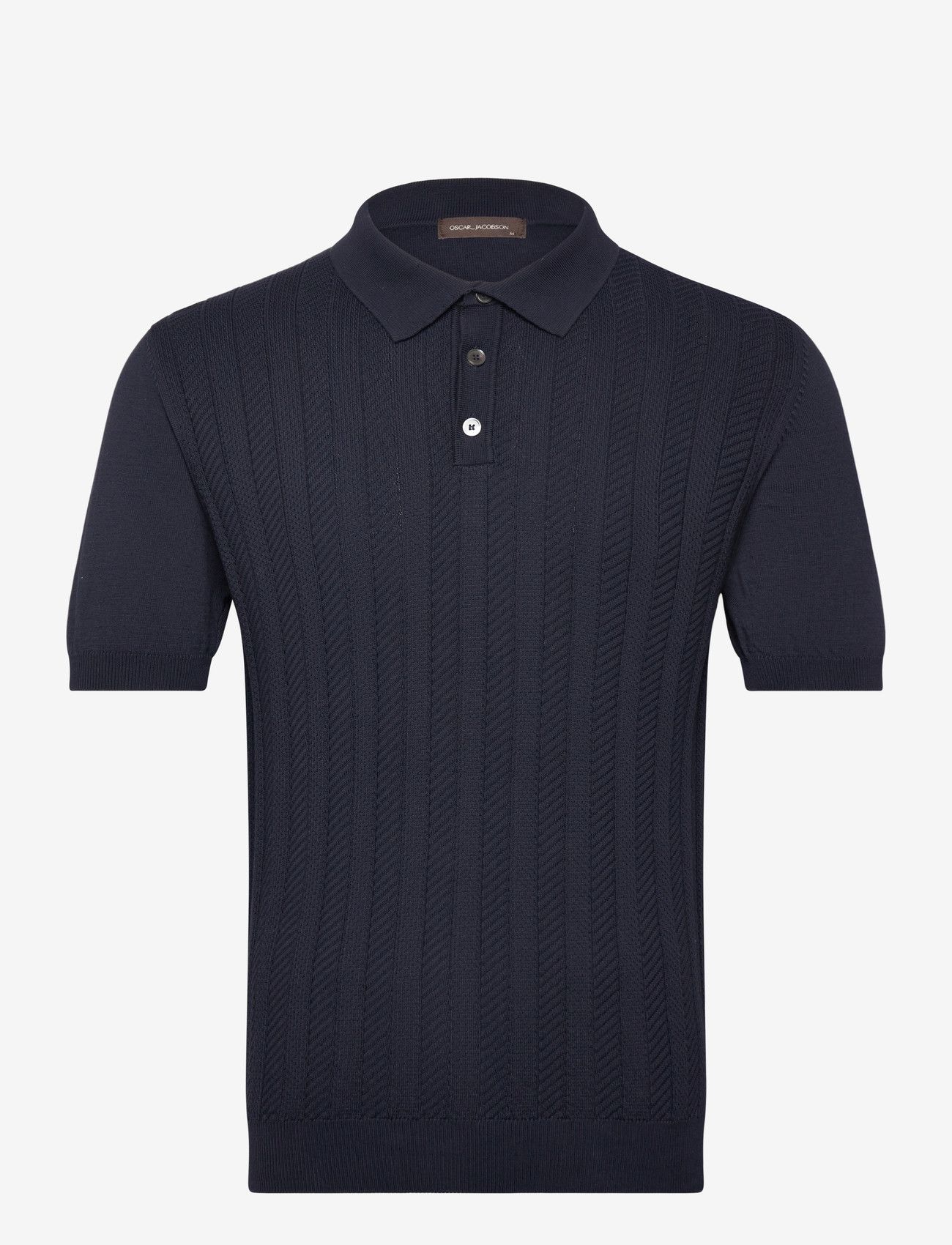 Oscar Jacobson - Barto Stripe Poloshirt - kootud polosärgid - night blue - 0