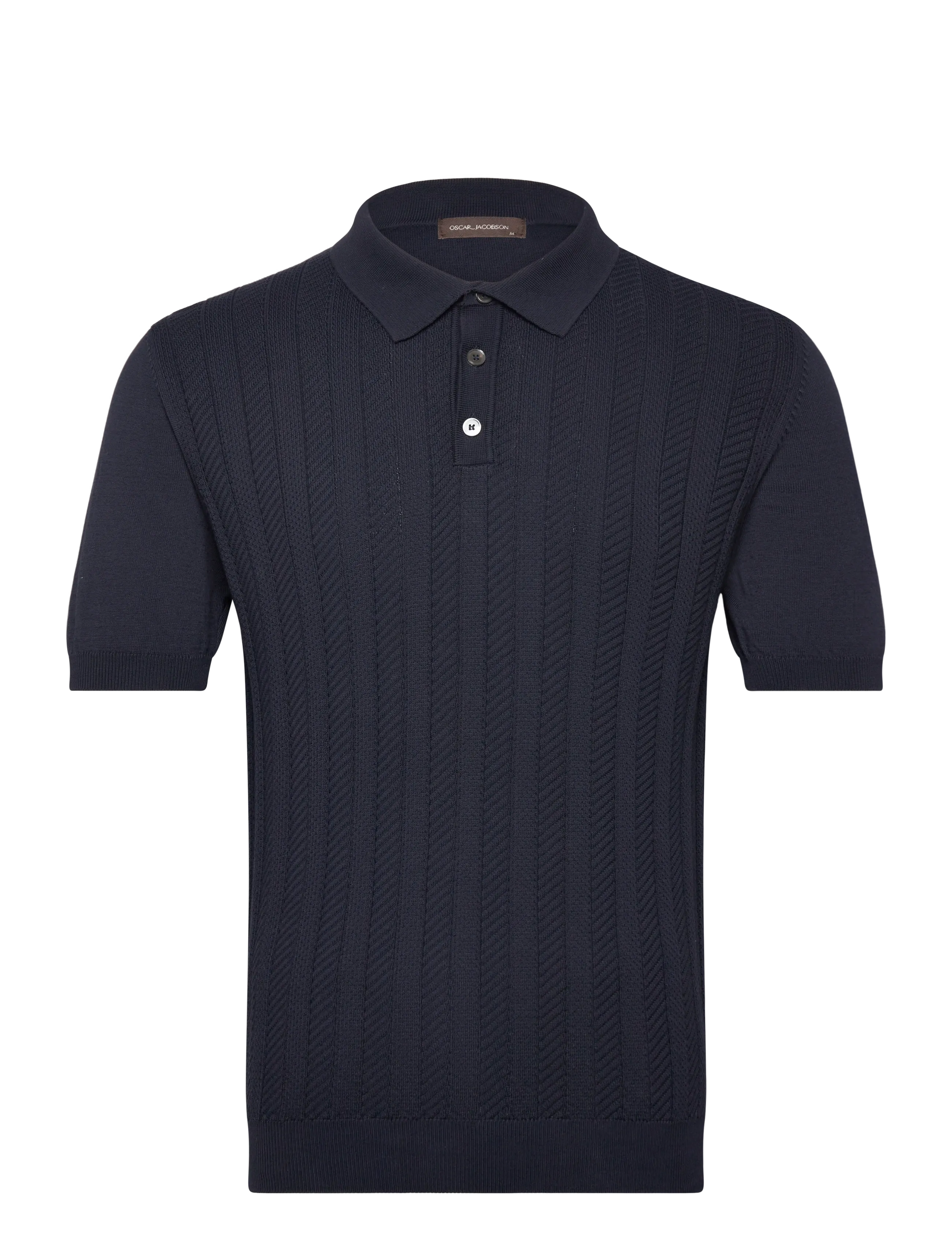 Oscar Jacobson - Barto Stripe Poloshirt - stickade pikéer - night blue - 1