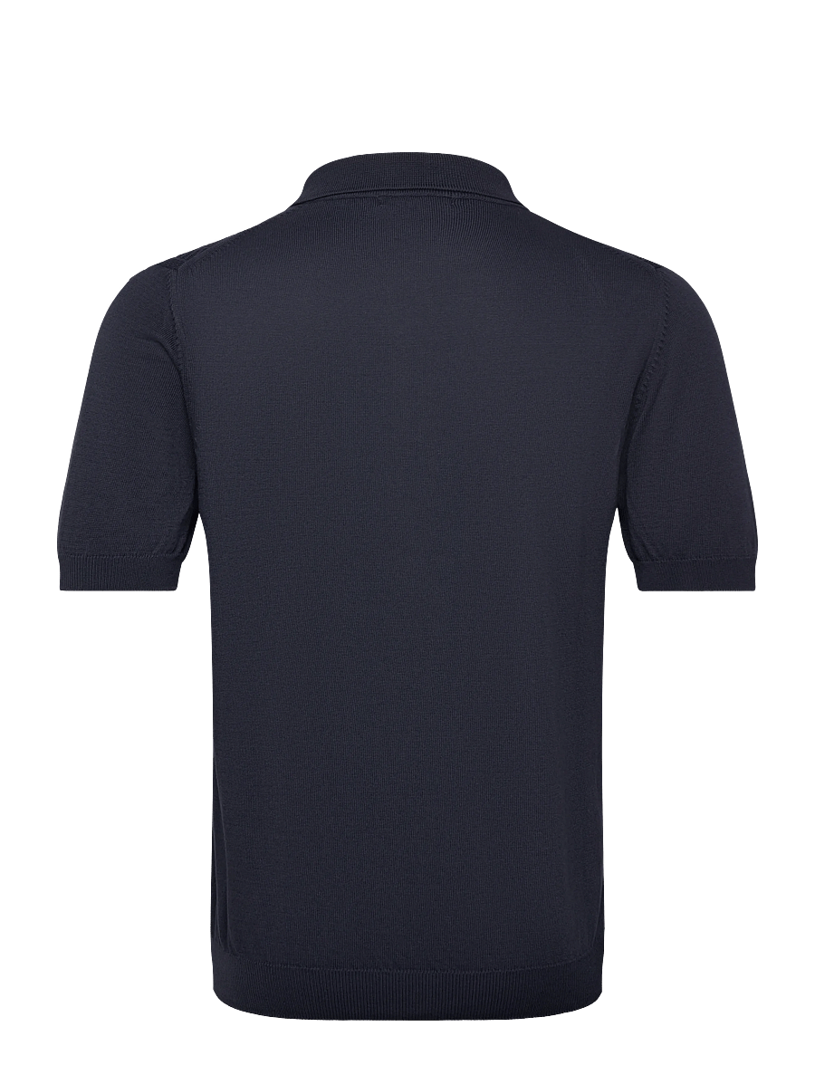 Oscar Jacobson - Barto Stripe Poloshirt - knitted polos - night blue - 2