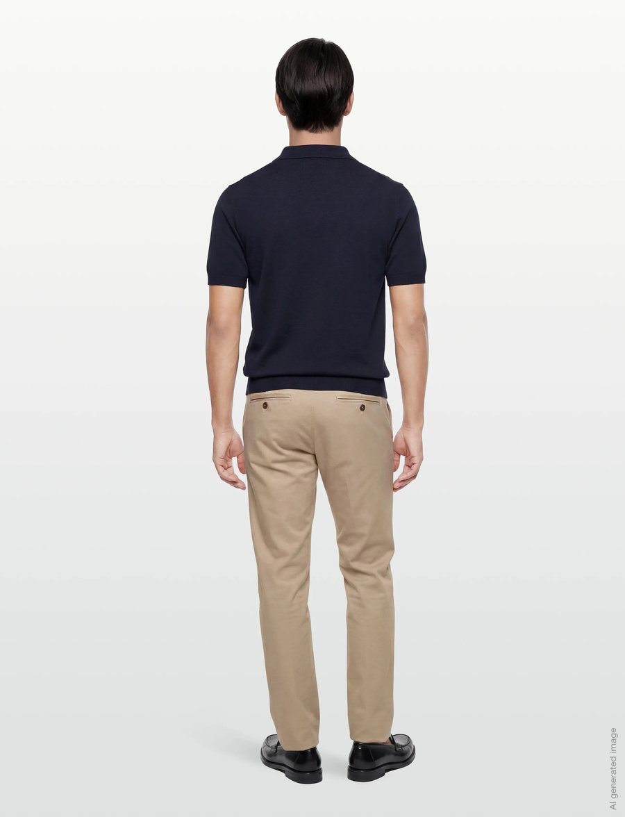 Oscar Jacobson - Barto Stripe Poloshirt - stickade pikéer - night blue - 4