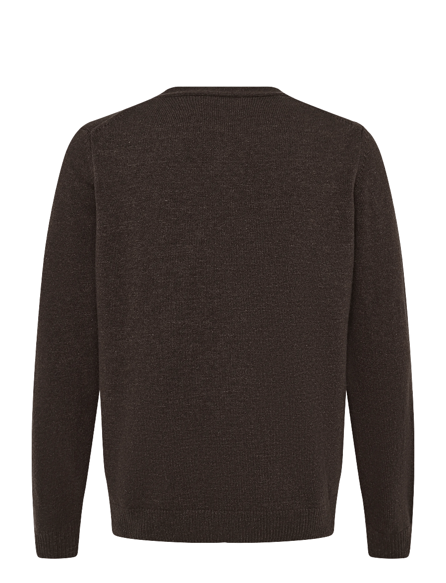 Oscar Jacobson - Eduardo Cardigan - cardigans - brown flannel - 1