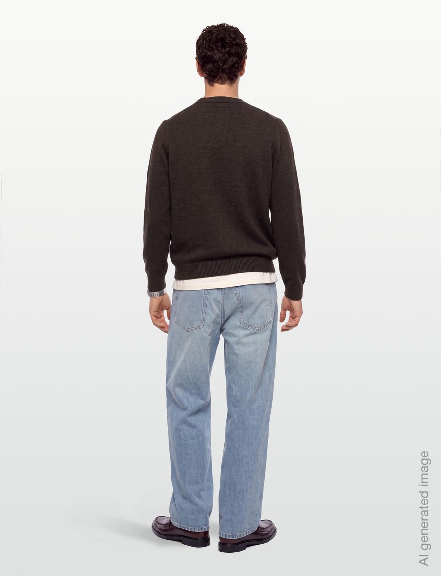 Oscar Jacobson - Eduardo Cardigan - kardiganid - brown flannel - 4