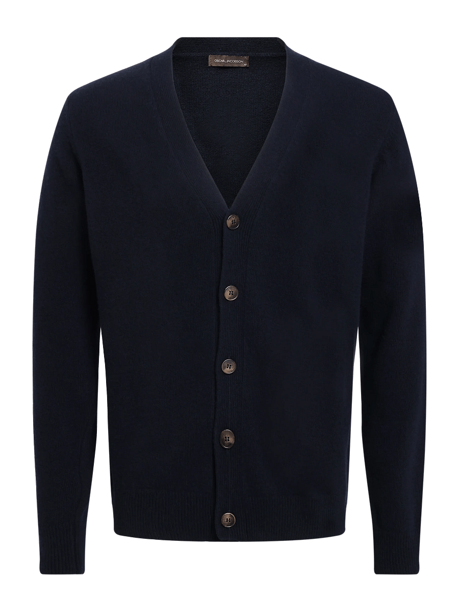 Oscar Jacobson - Eduardo Cardigan - koftor - navy - 0