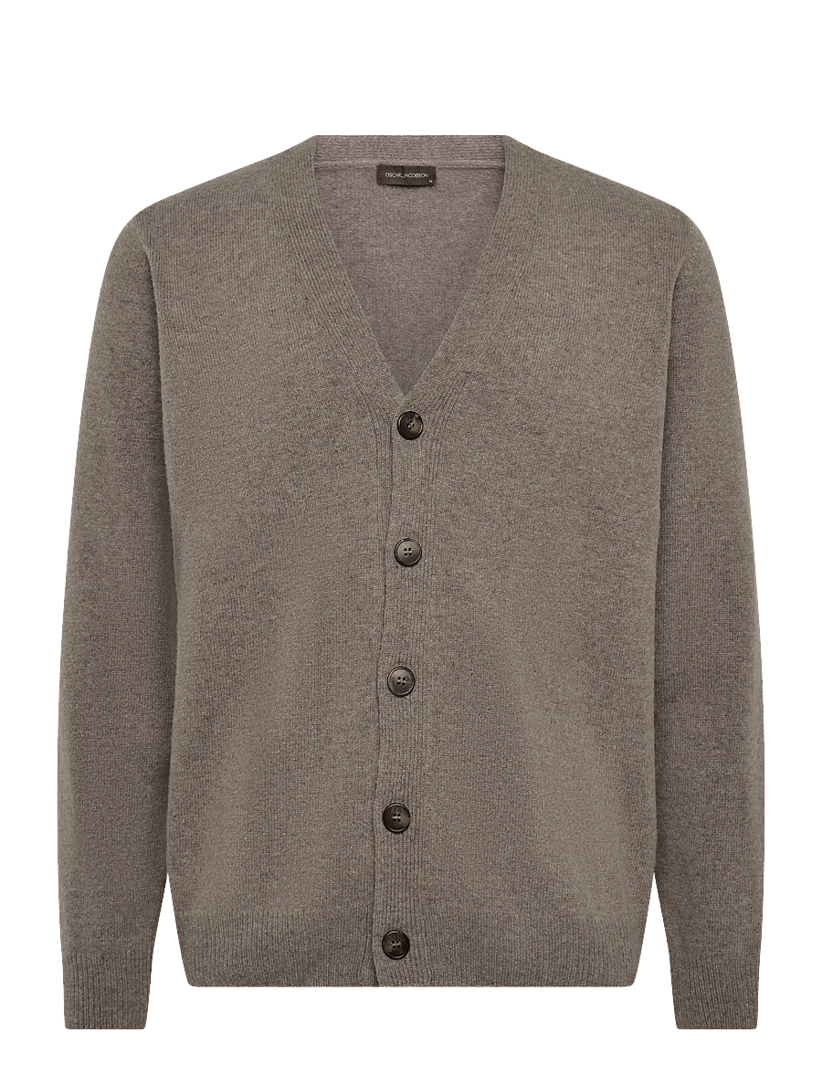 Oscar Jacobson - Eduardo Cardigan - cardigans - walnut beige - 0
