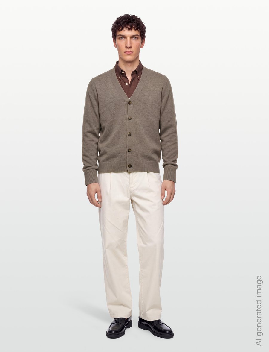 Oscar Jacobson - Eduardo Cardigan - koftor - walnut beige - 0