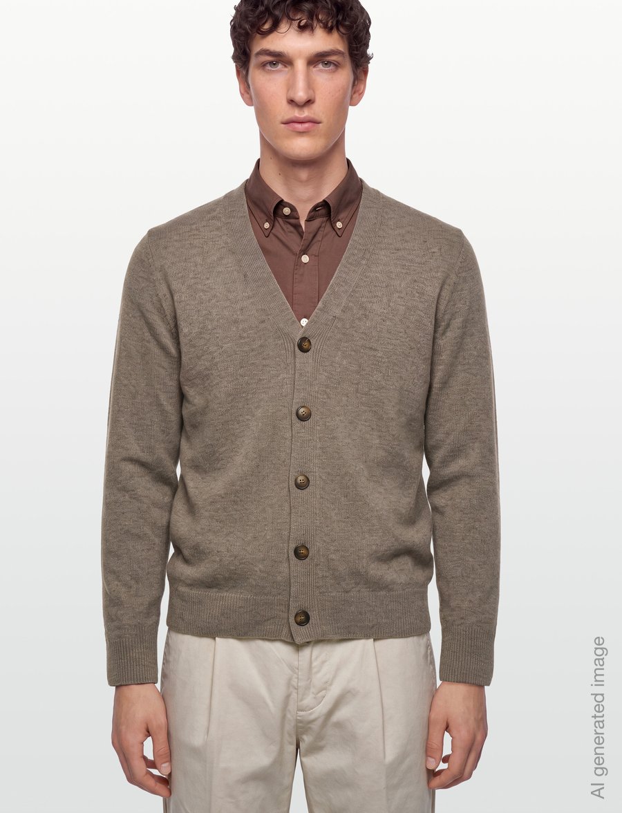 Oscar Jacobson - Eduardo Cardigan - koftor - walnut beige - 3