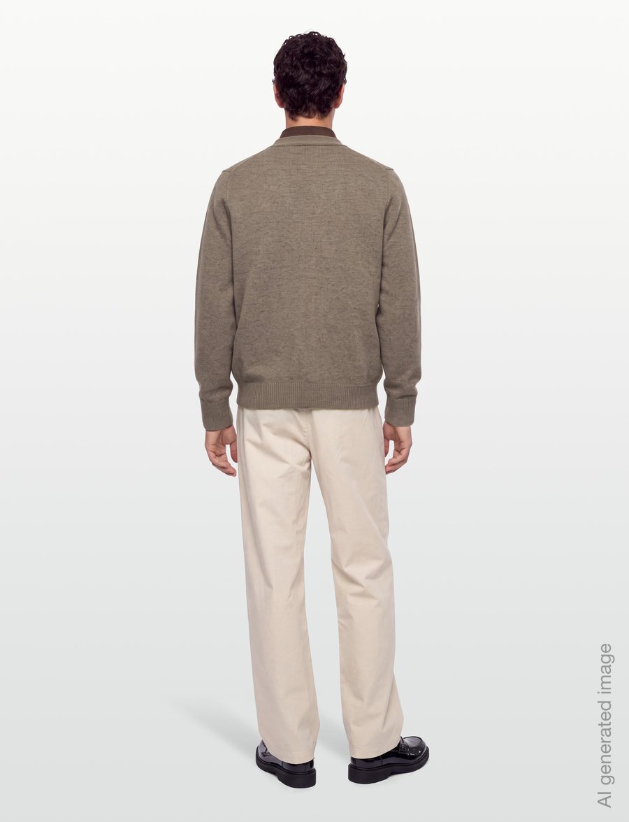 Oscar Jacobson - Eduardo Cardigan - koftor - walnut beige - 4