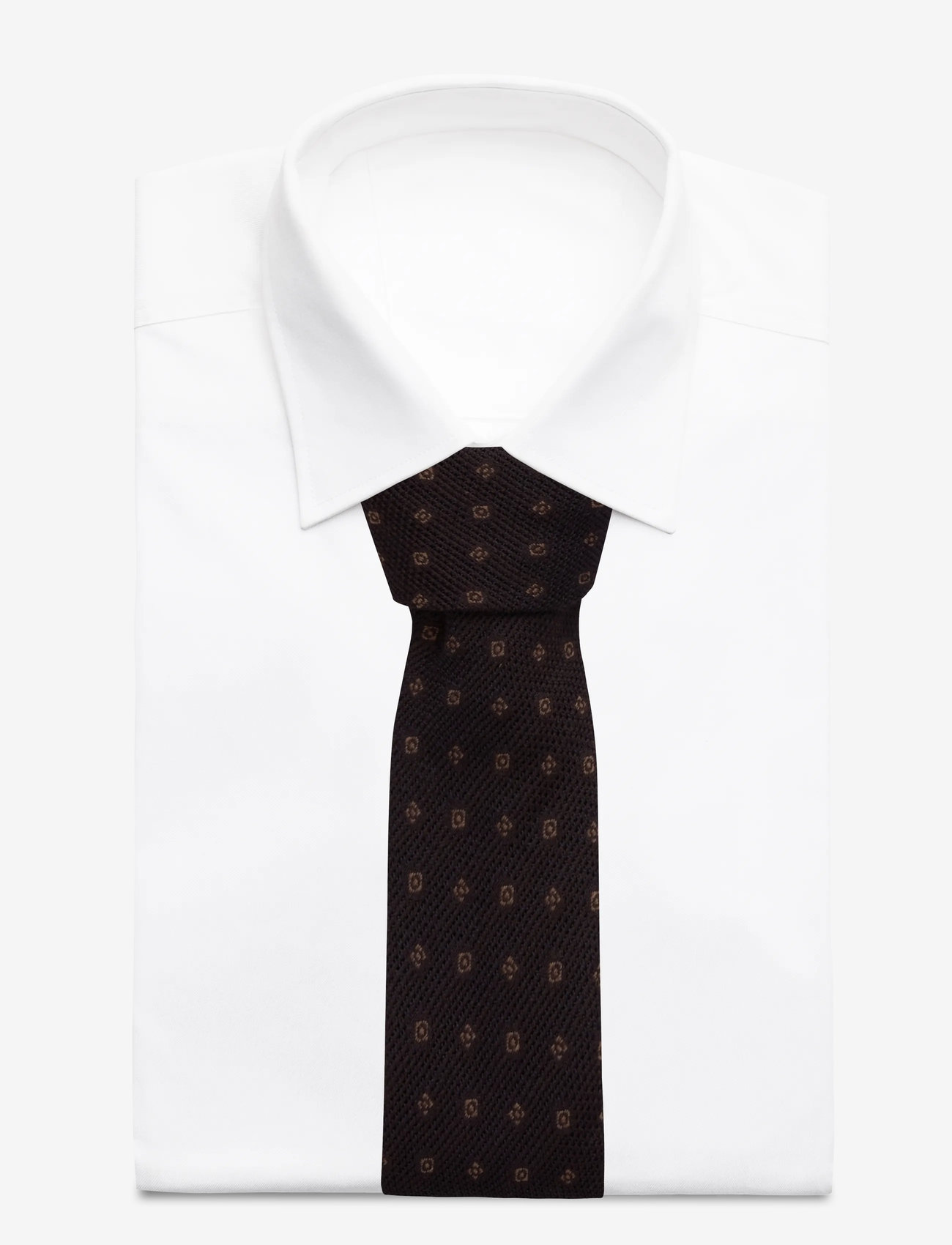 Oscar Jacobson - Tie - black brown - 1
