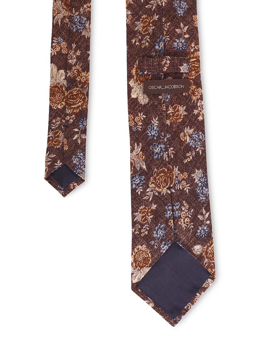 Oscar Jacobson - Tie - slips - dark mud brown - 1
