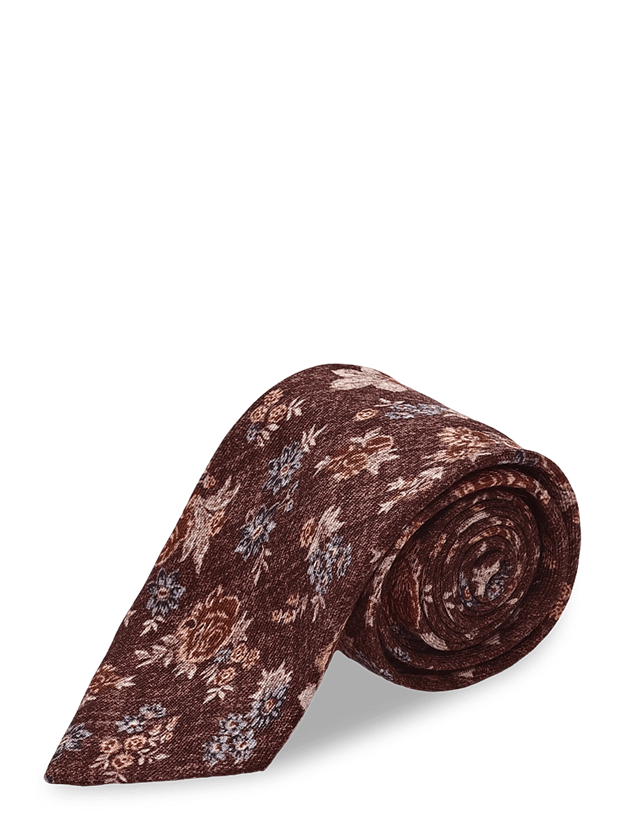 Oscar Jacobson - Tie - slips - dark mud brown - 2