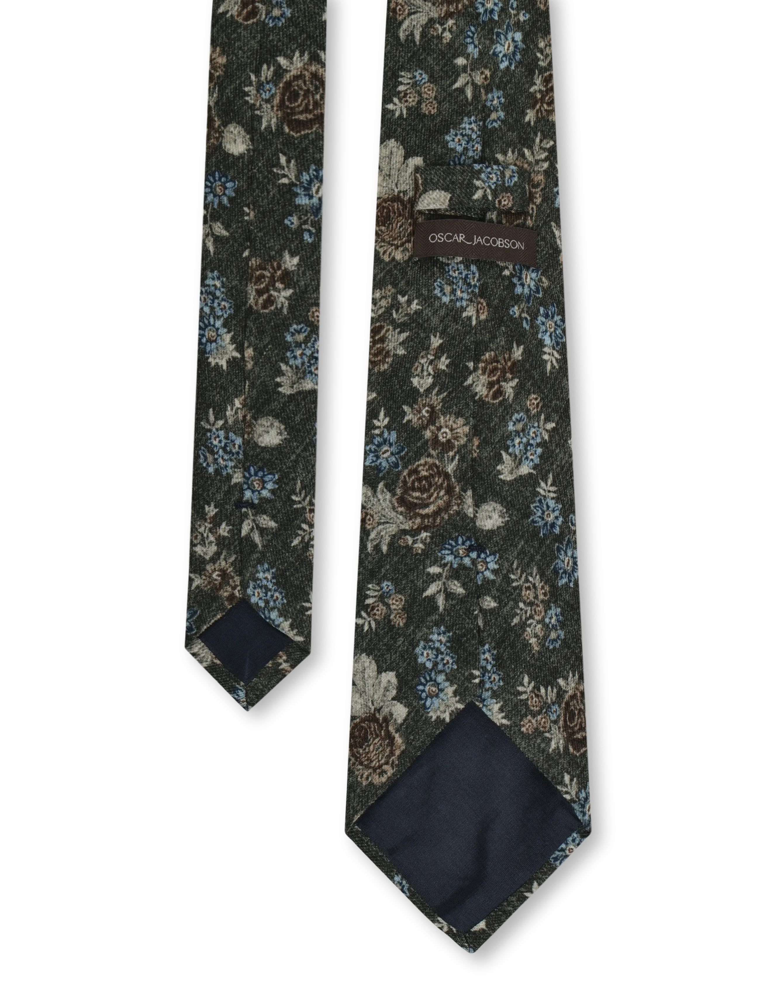 Oscar Jacobson - Tie - krawatten - olive green - 1