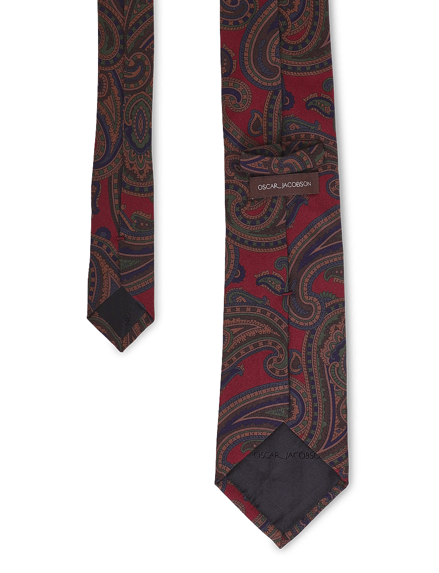 Oscar Jacobson - Tie - slipsar - red beaujolais - 1