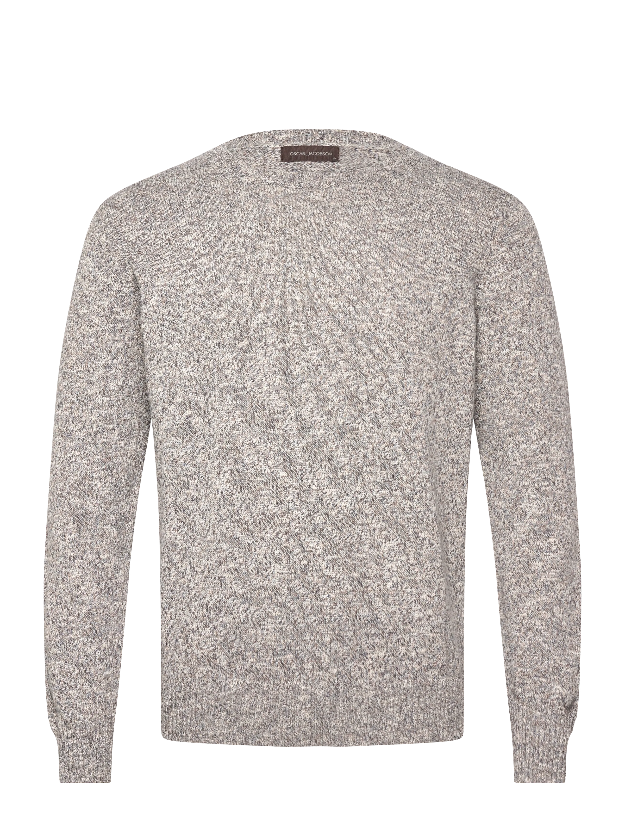 Oscar Jacobson Lyndon Roundneck - Knitted round necks - DENIM BLUE / beige