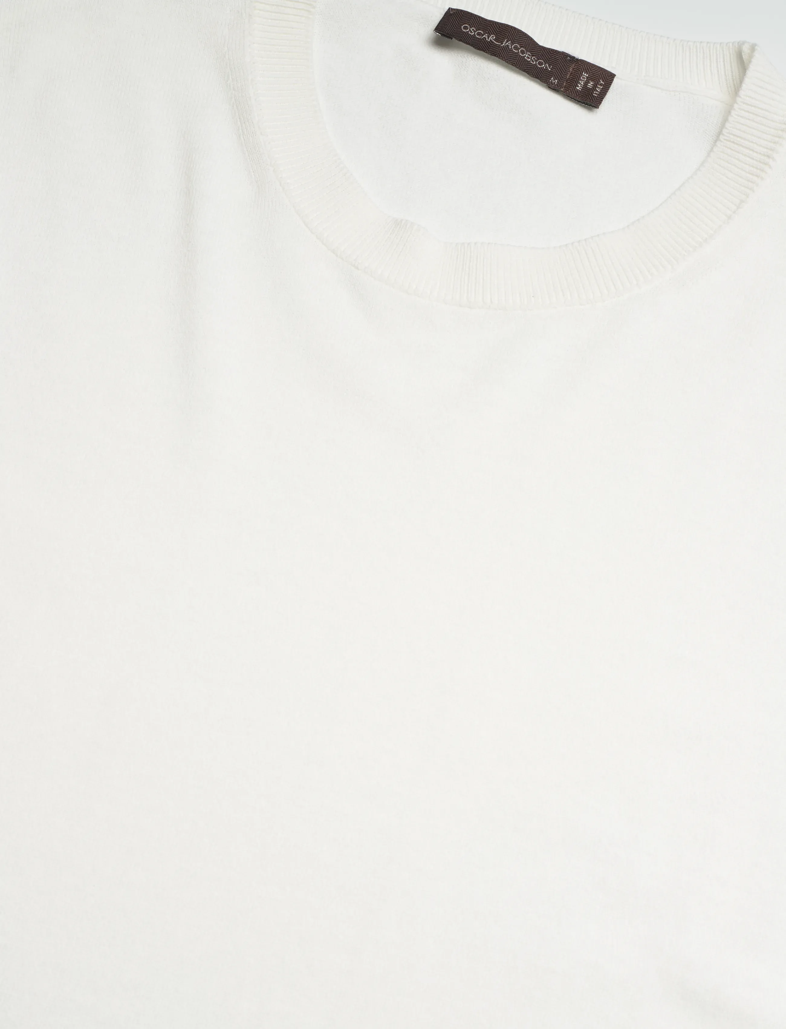 Oscar Jacobson - Brian Roundneck S-S - kortærmede t-shirts - snow white - 2