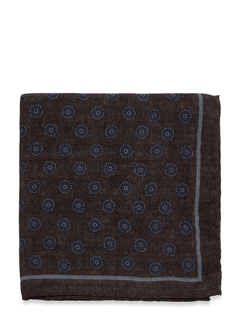 Oscar Jacobson - Handkerchief - näsdukar - black brown - 0