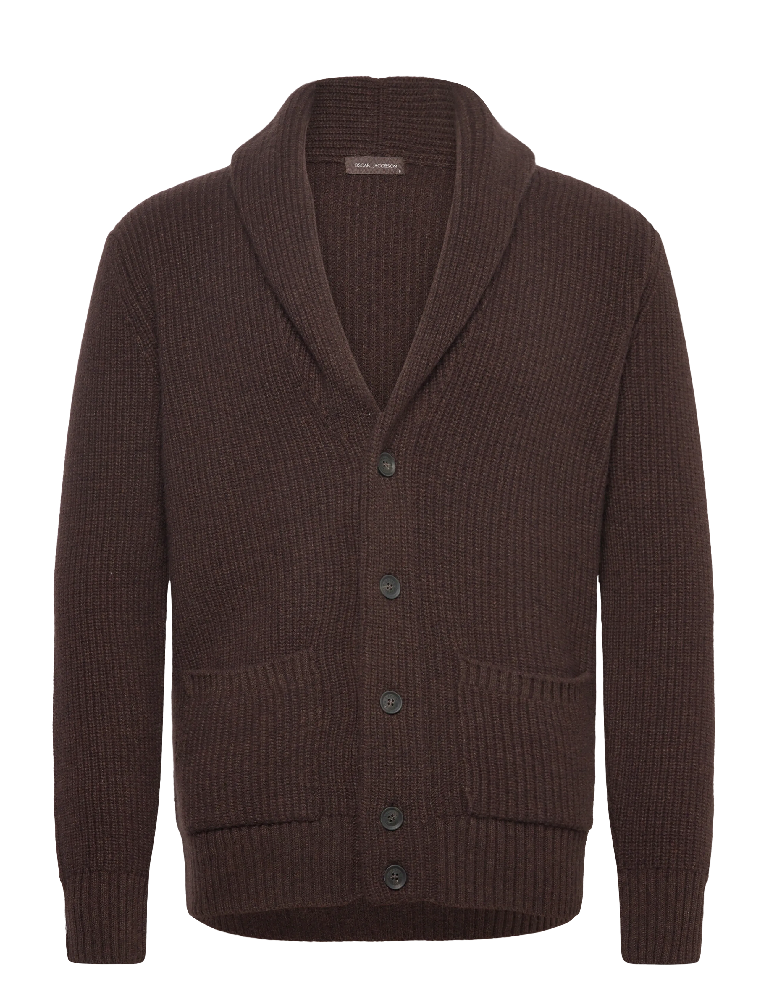 Oscar Jacobson Roland Cardigan - Knitwear - DUSK BROWN / brown
