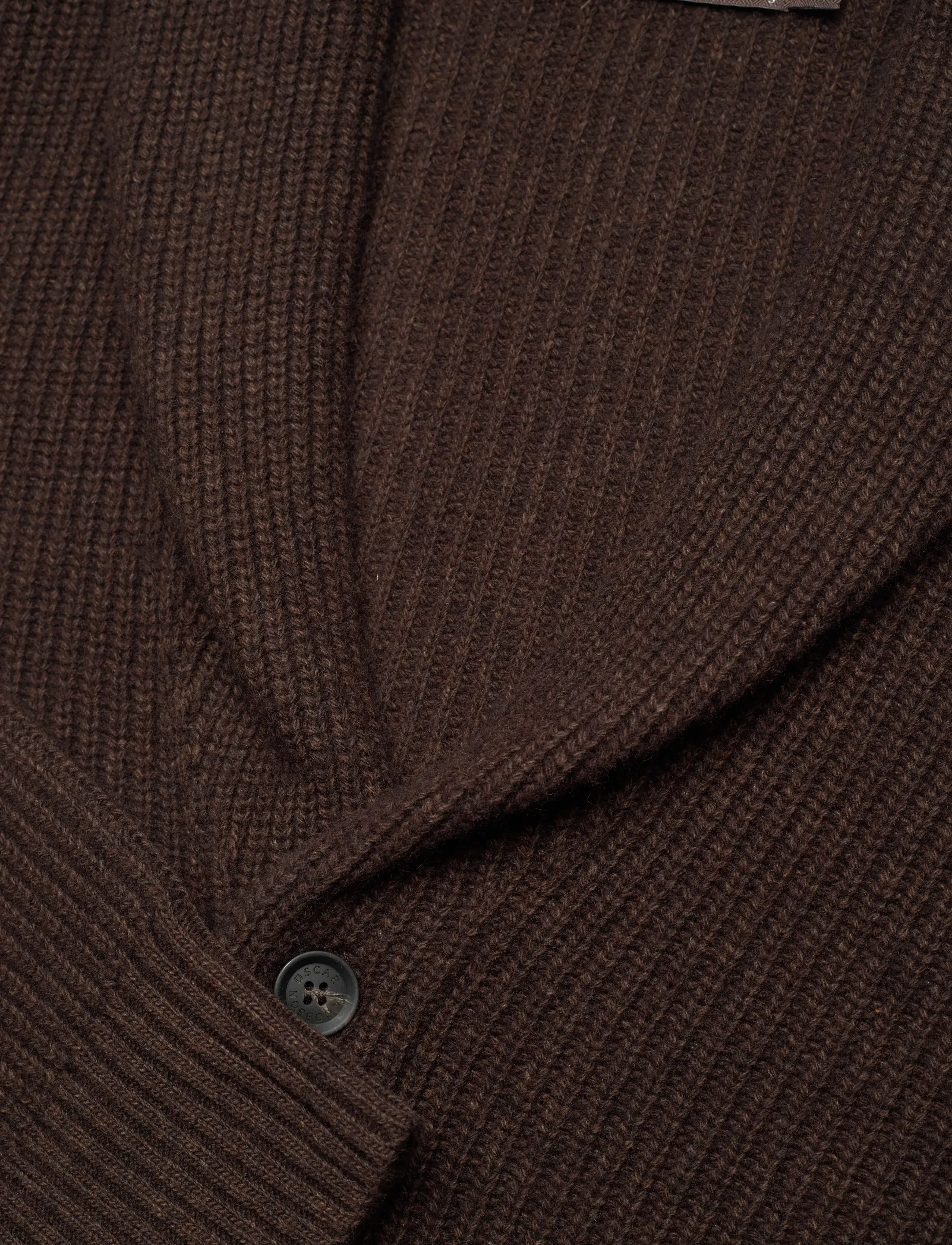 Oscar Jacobson - Roland Cardigan - dusk brown - 2