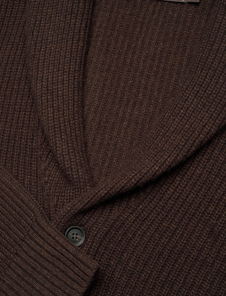 Oscar Jacobson - Roland Cardigan - koftor - dusk brown - 2