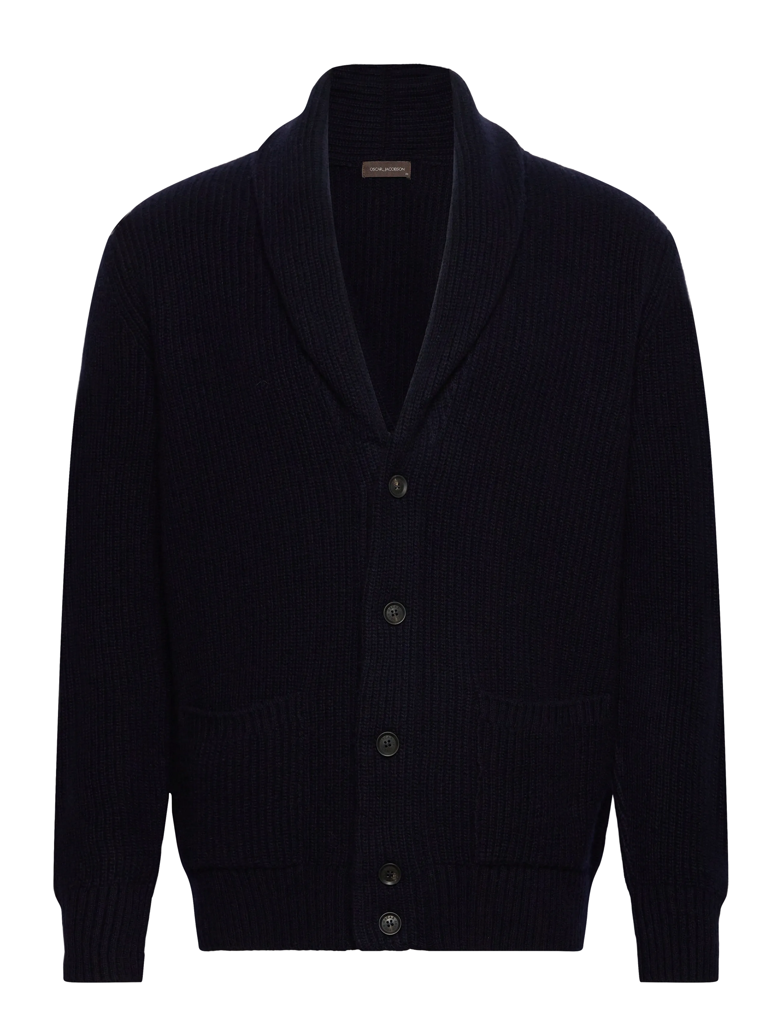 Oscar Jacobson Roland Cardigan, Mænd, Sjalskrave Cardigan, Navy, Str: XS