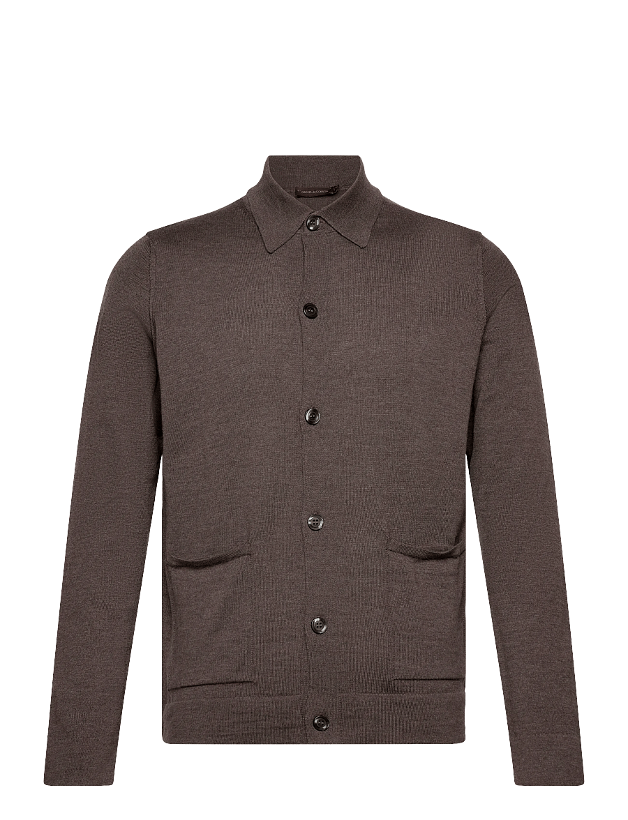 Oscar Jacobson - Cody Cardigan - cardigans - taupe brown - 0