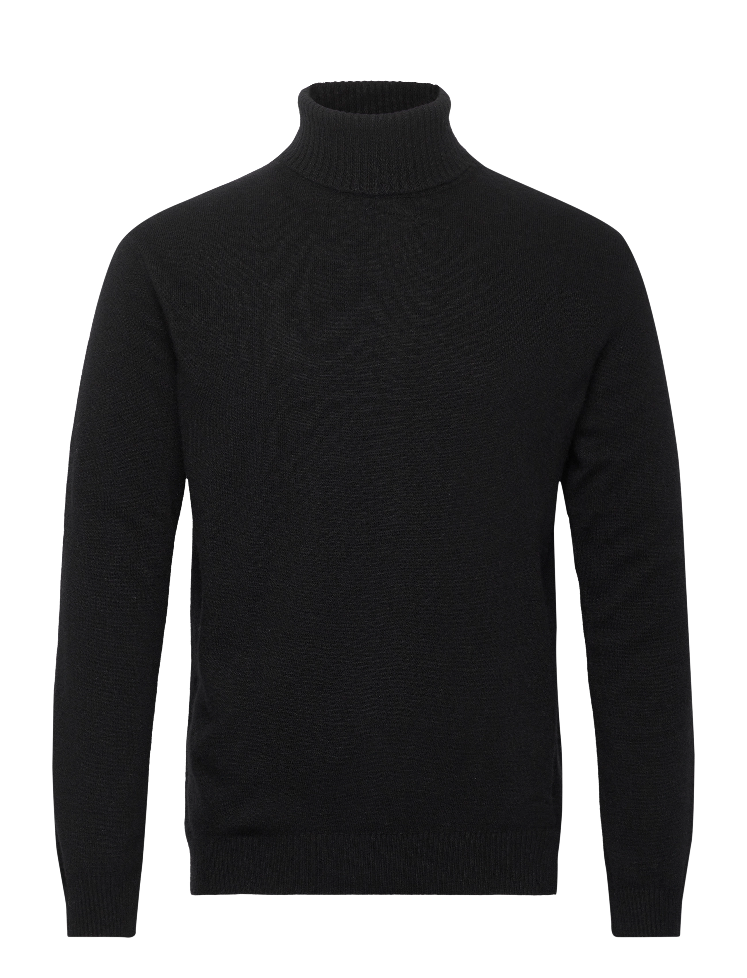 Oscar Jacobson Salim Rollneck - Knitwear - BLACK / black
