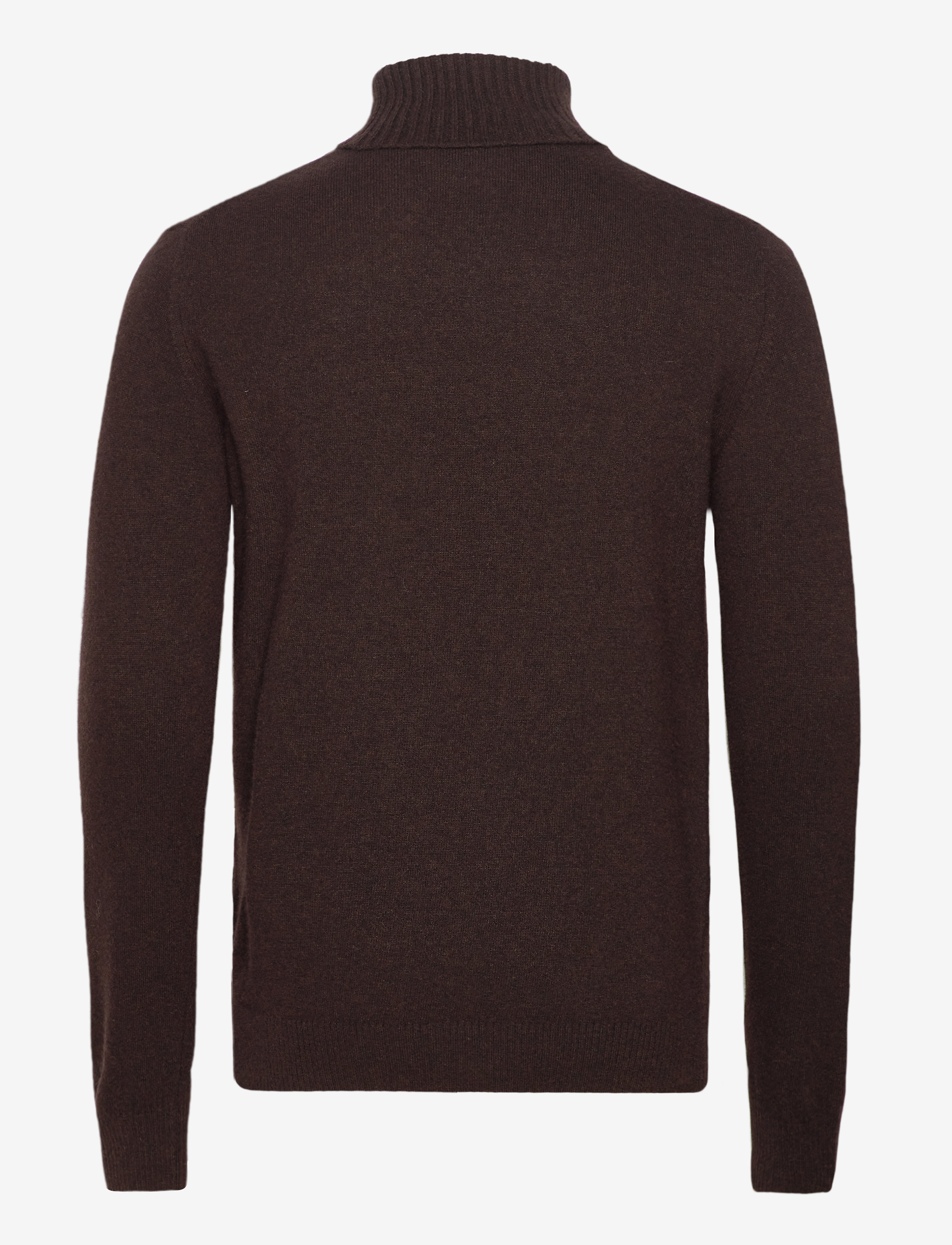 Oscar Jacobson - Salim Rollneck - turtlenecks - brown flannel - 1