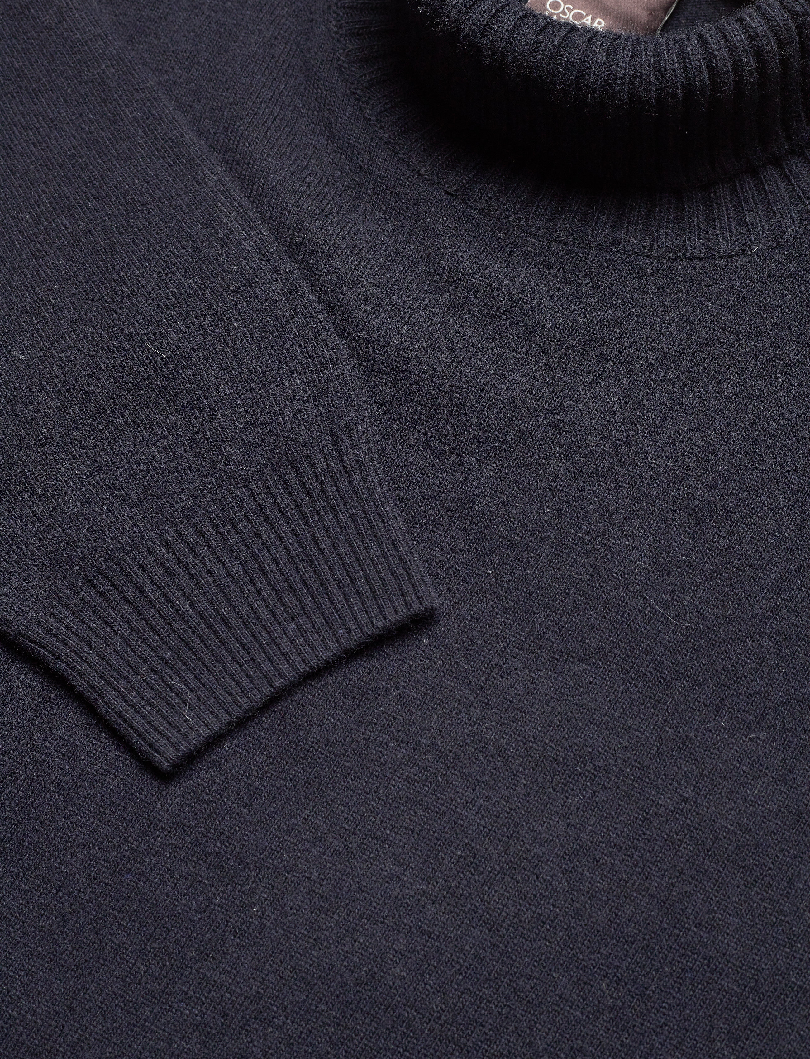 Oscar Jacobson - Salim Rollneck - truien met col haag - navy - 2