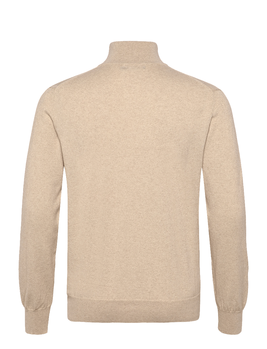 Oscar Jacobson - Pat Half Zip - half zip jumpers - light camel beige - 2