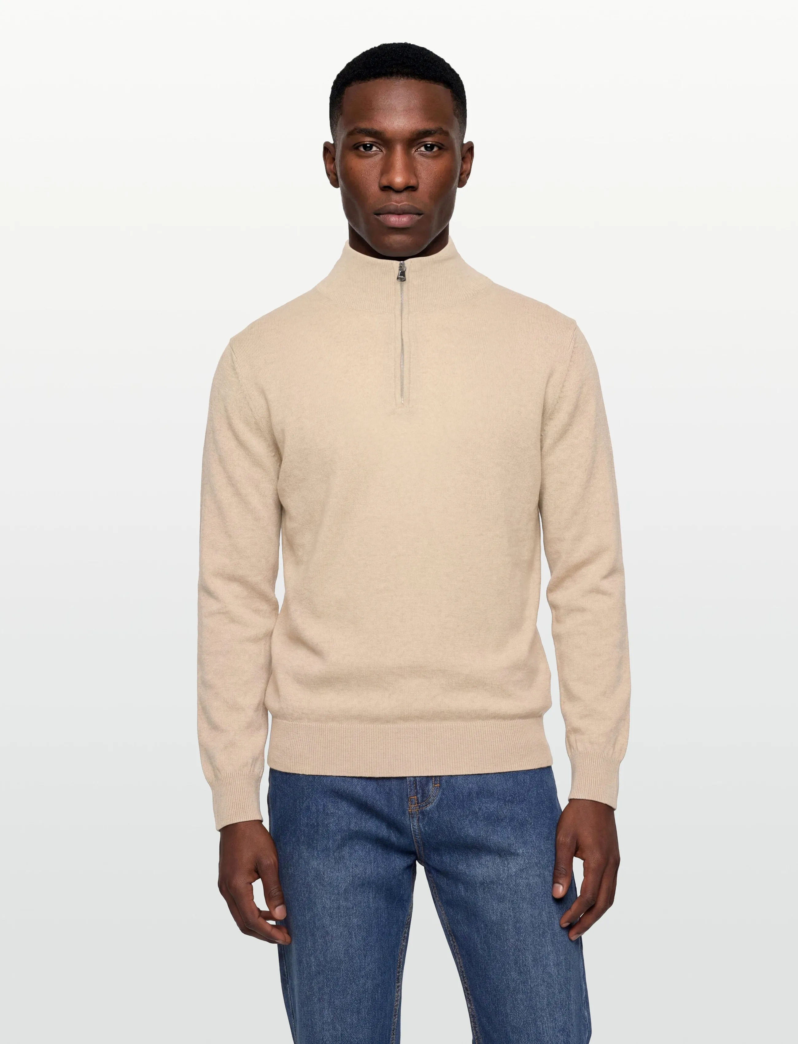 Oscar Jacobson - Pat Half Zip - half zip-tröjor - light camel beige - 3