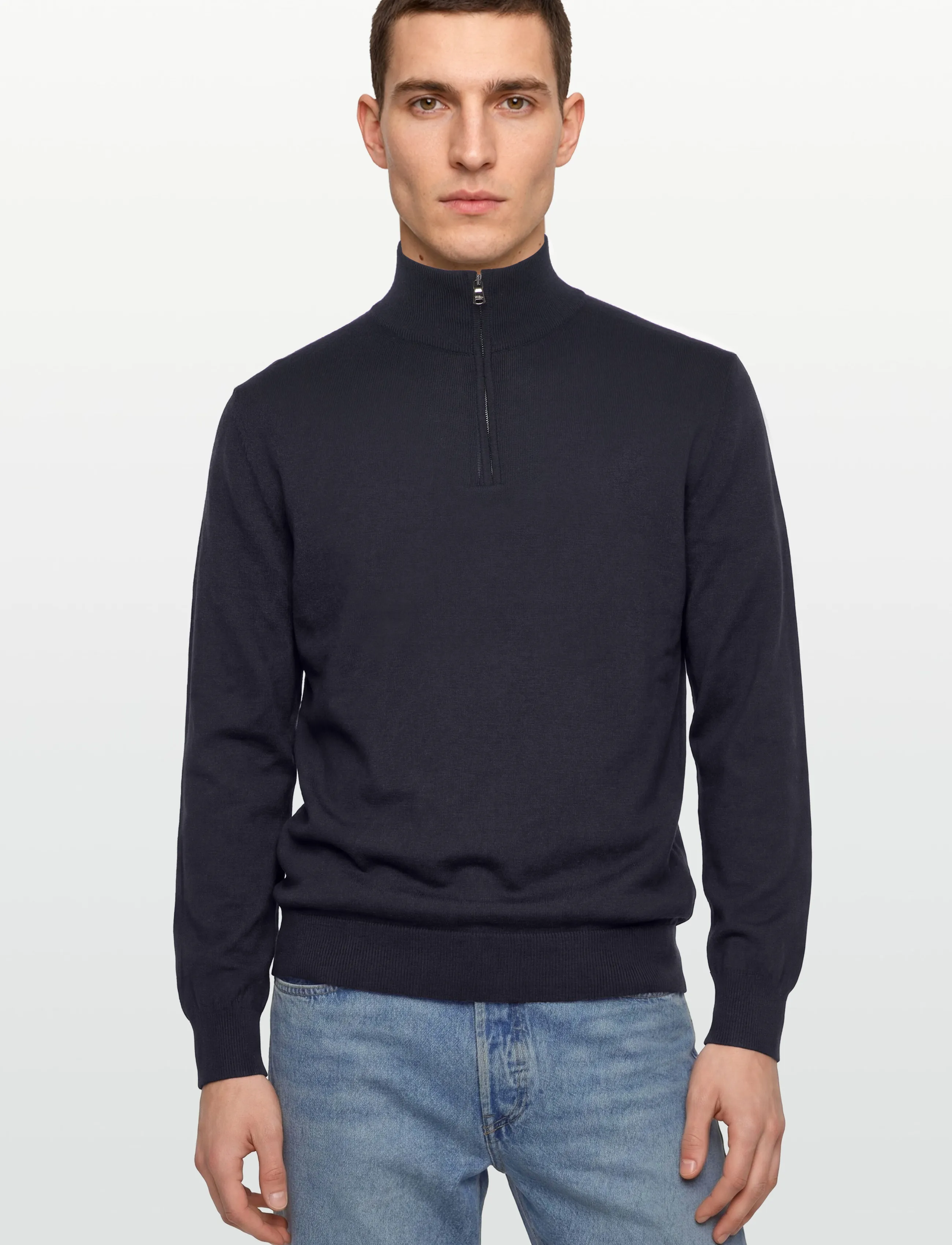 Oscar Jacobson - Pat Half Zip - tõmblukk-kaelusega dressipluusid - night blue - 3