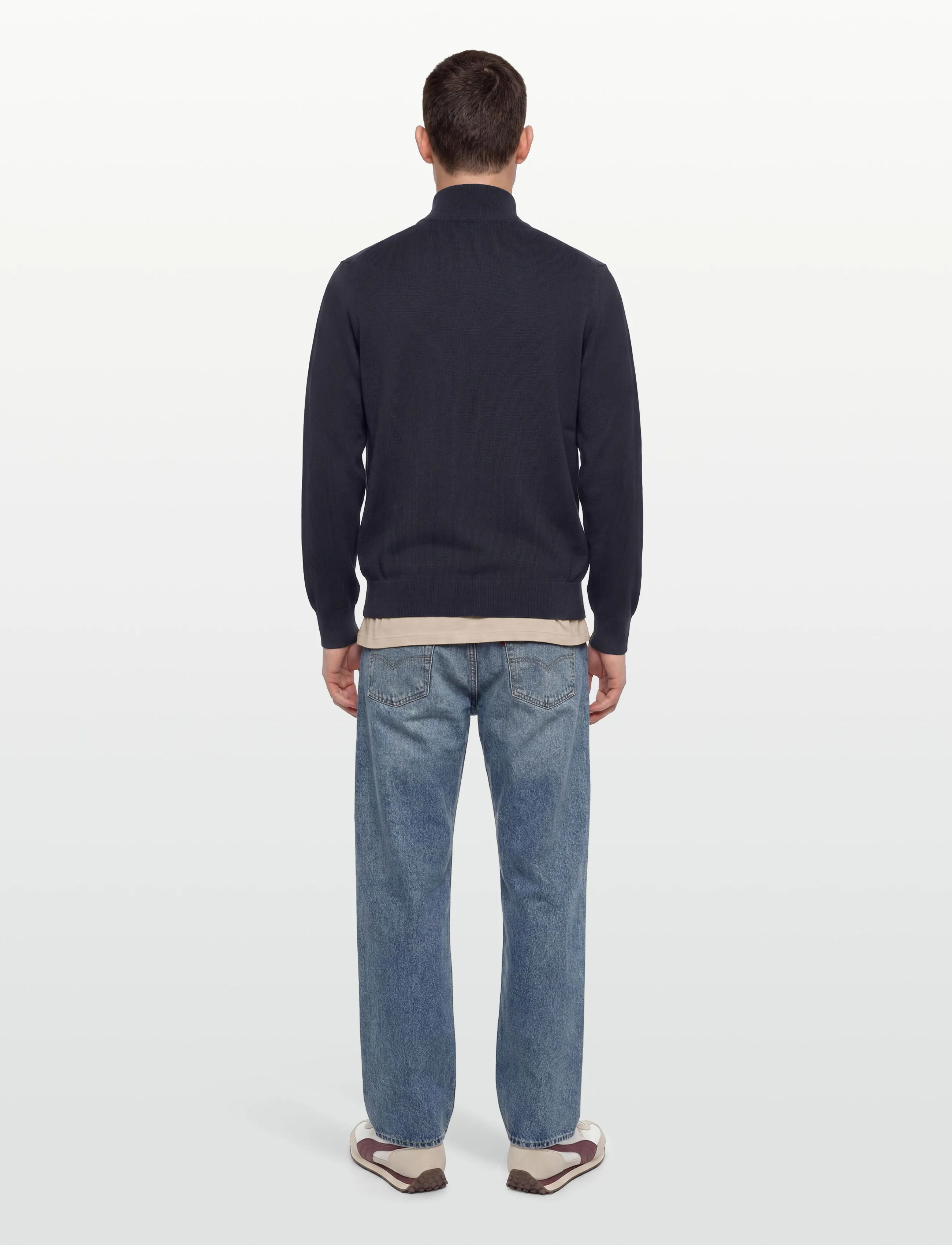 Oscar Jacobson - Pat Half Zip - tõmblukk-kaelusega dressipluusid - night blue - 4
