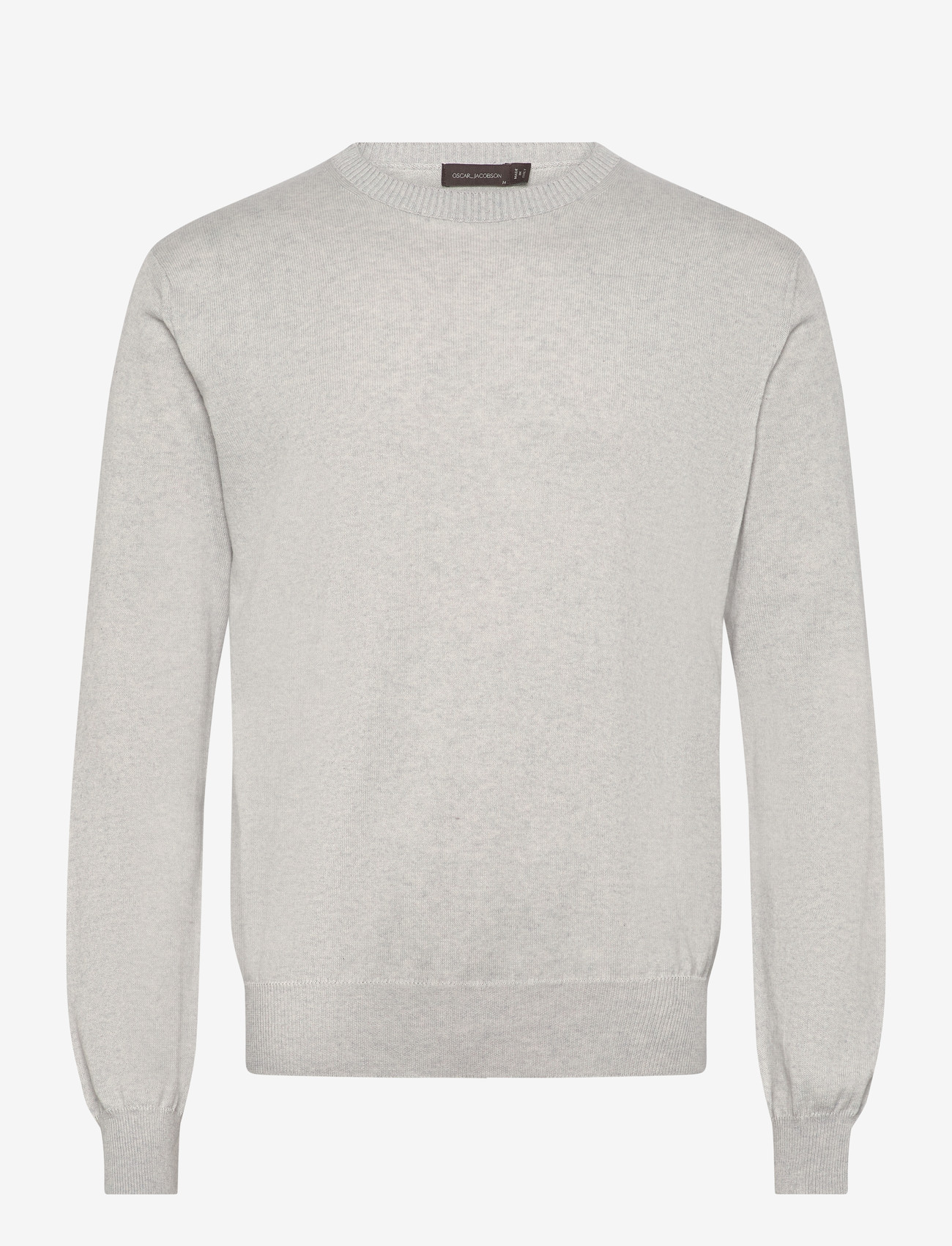 Oscar Jacobson - Valter Roundneck - rund hals - grey melange - 0