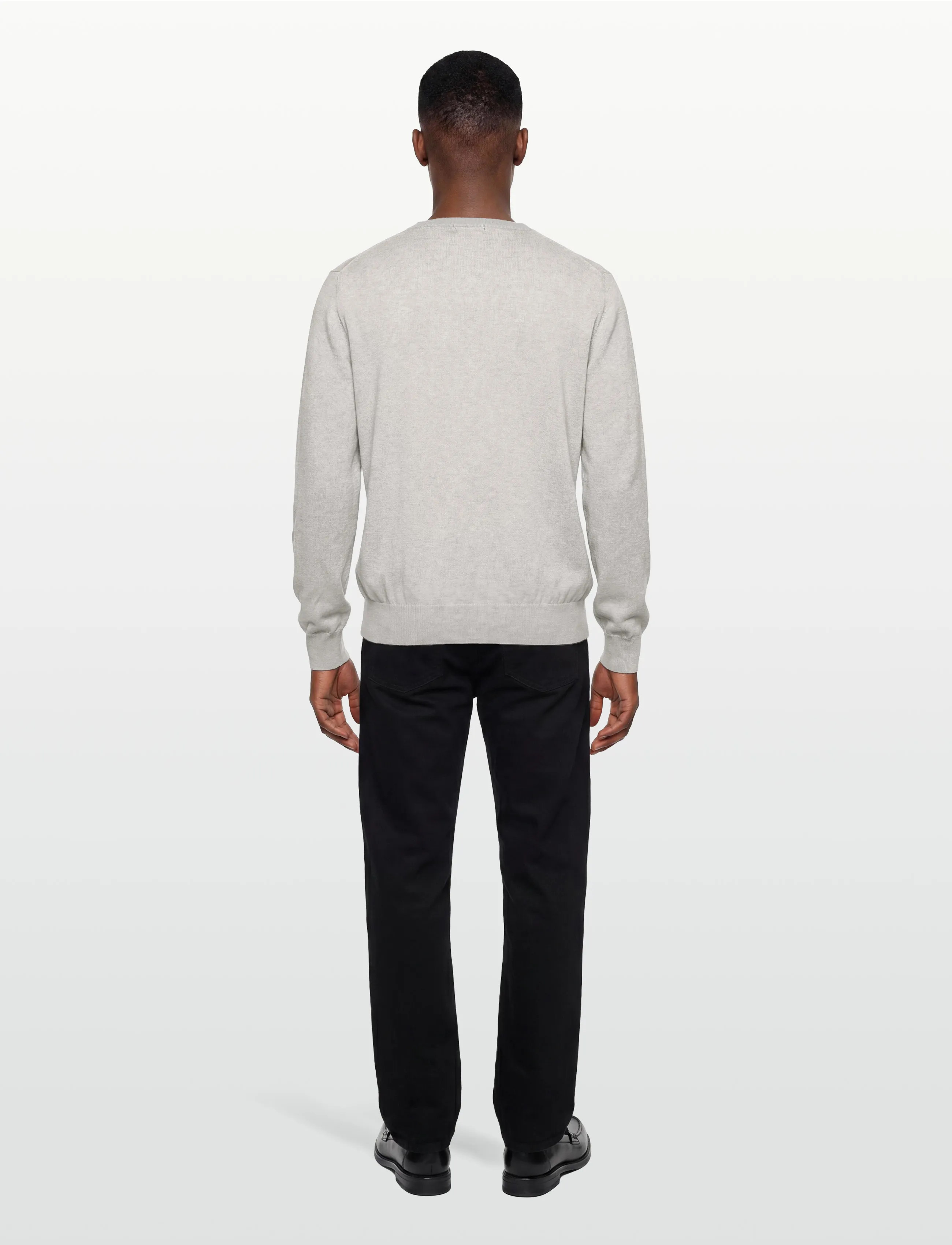 Oscar Jacobson - Valter Roundneck - rundhals - grey melange - 4