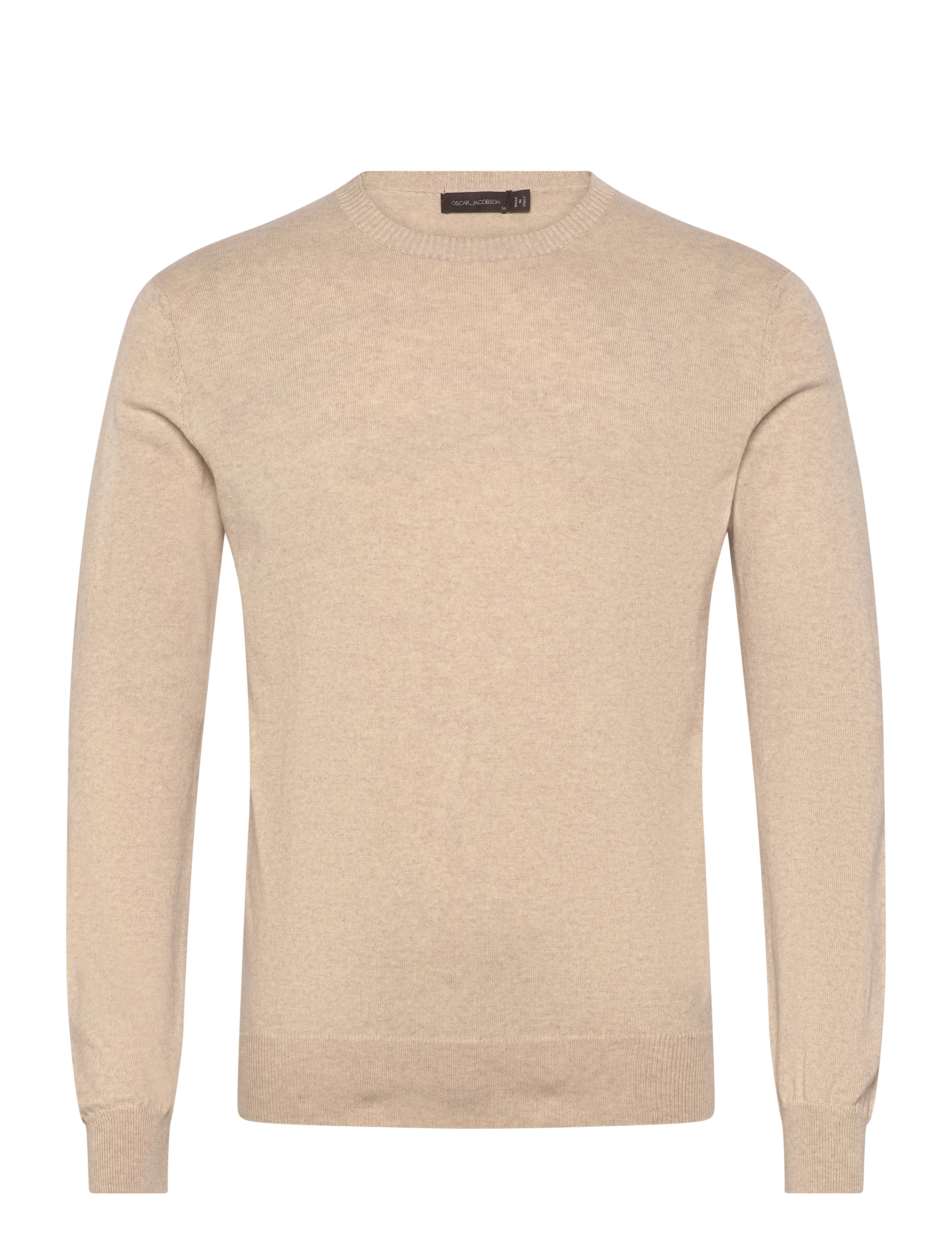 Oscar Jacobson Valter Roundneck - Riided - LIGHT CAMEL BEIGE / beige