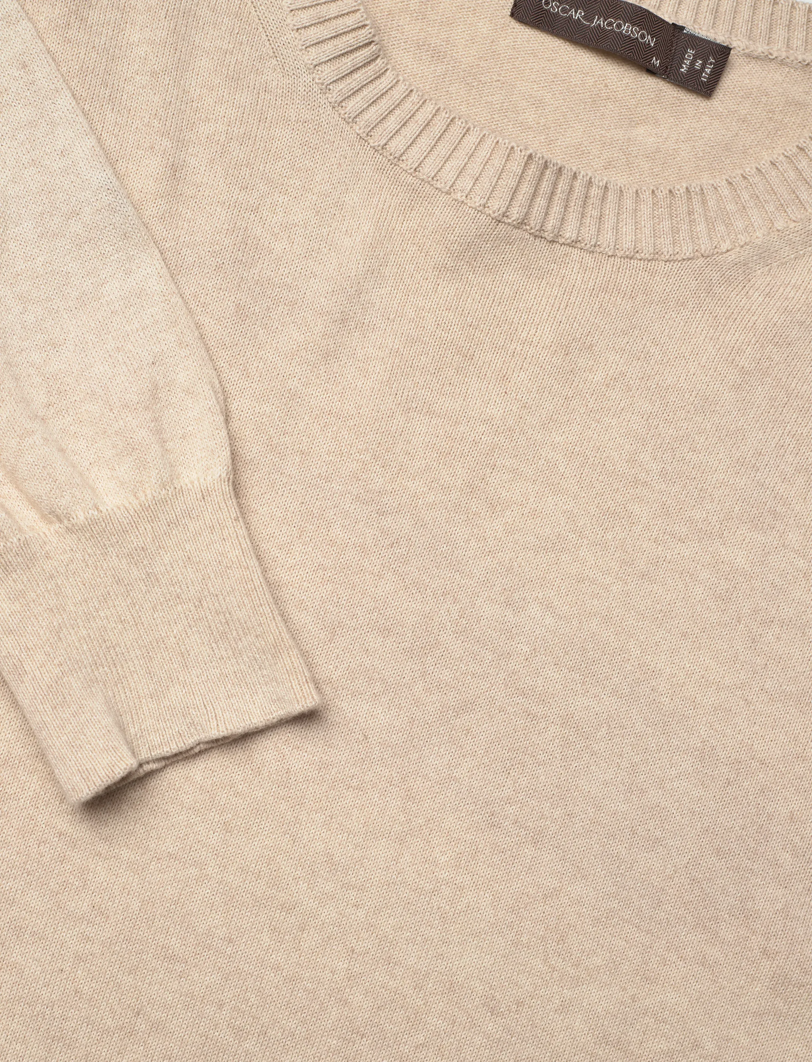 Oscar Jacobson - Valter Roundneck - rundhals - light camel beige - 2