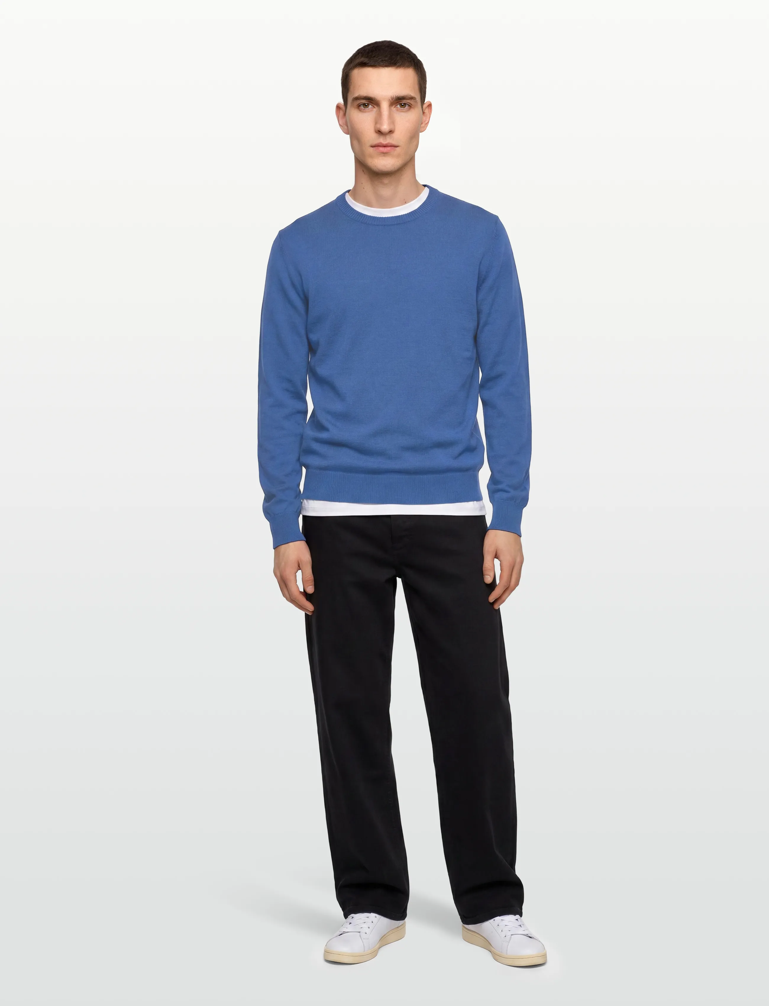 Oscar Jacobson Valter Roundneck, XL, Knitwear, Blau - Round Necks, Männerswear