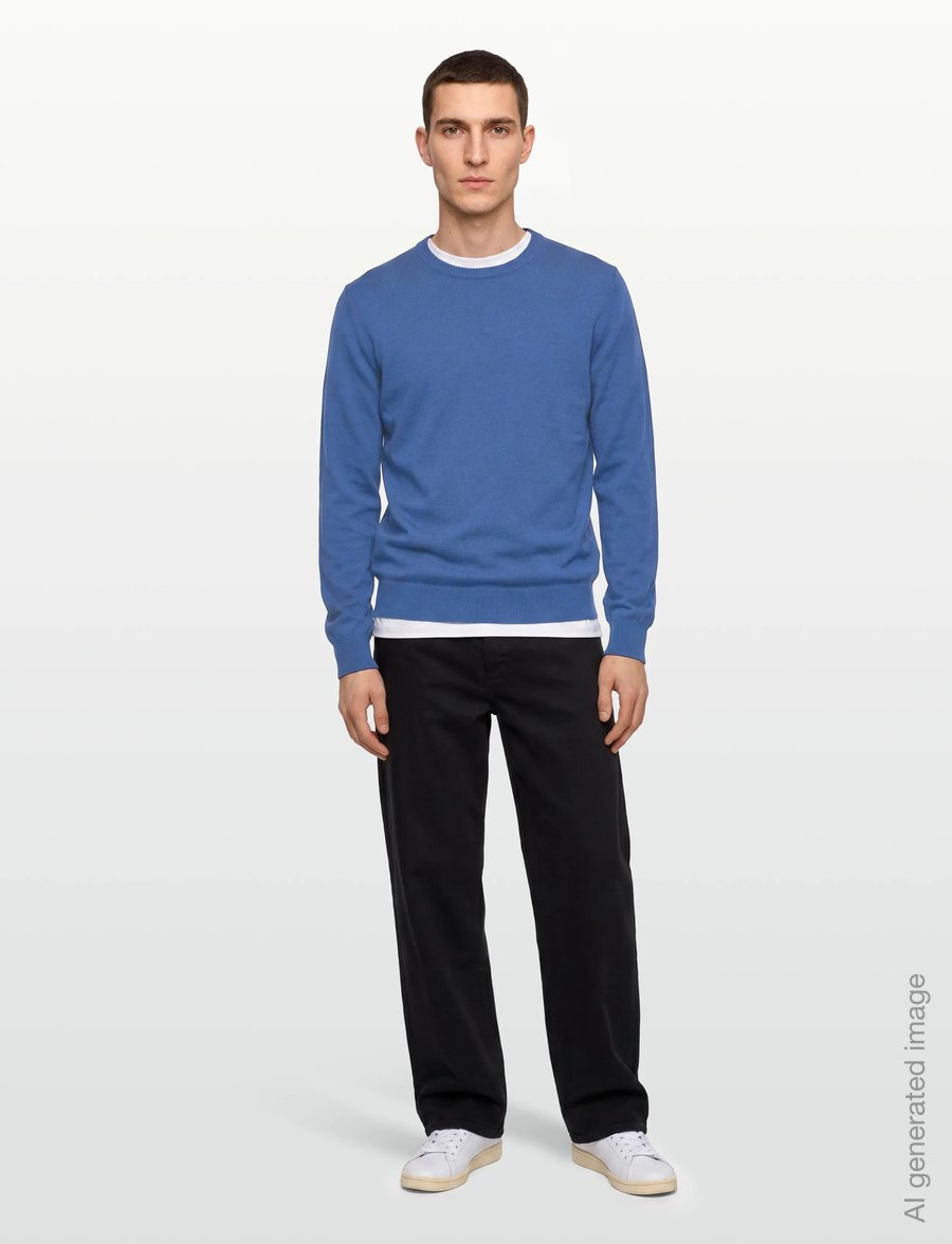 Oscar Jacobson - Valter Roundneck - rund hals - nasa blue - 0
