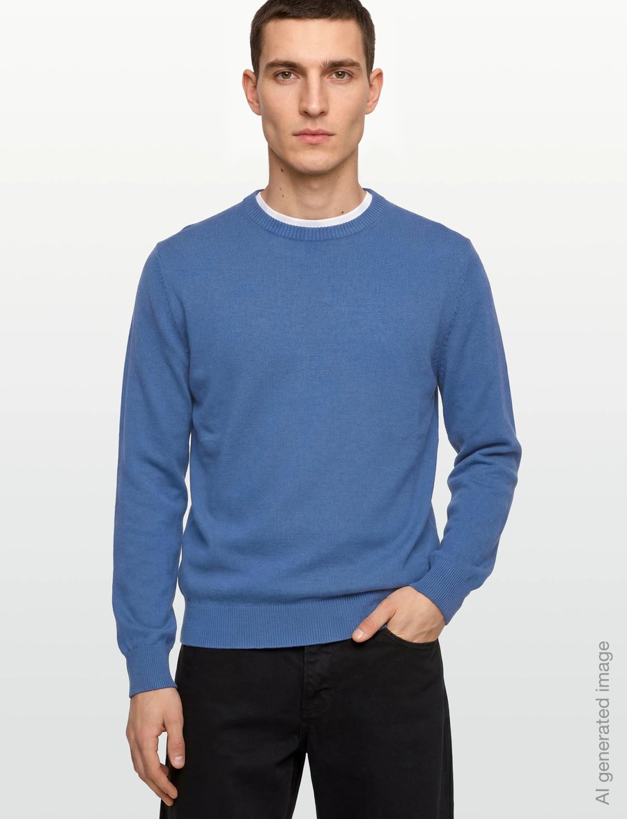 Oscar Jacobson - Valter Roundneck - rund hals - nasa blue - 3