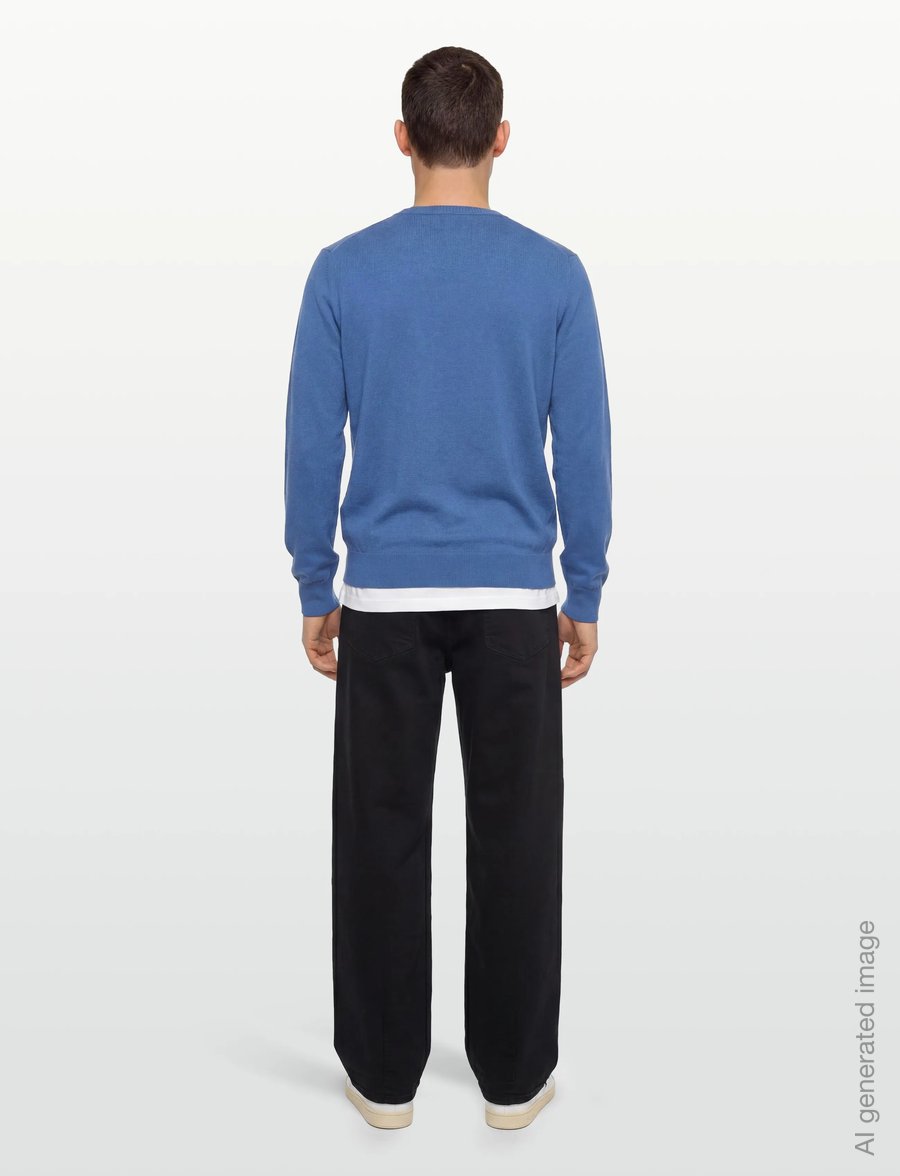 Oscar Jacobson - Valter Roundneck - rund hals - nasa blue - 4