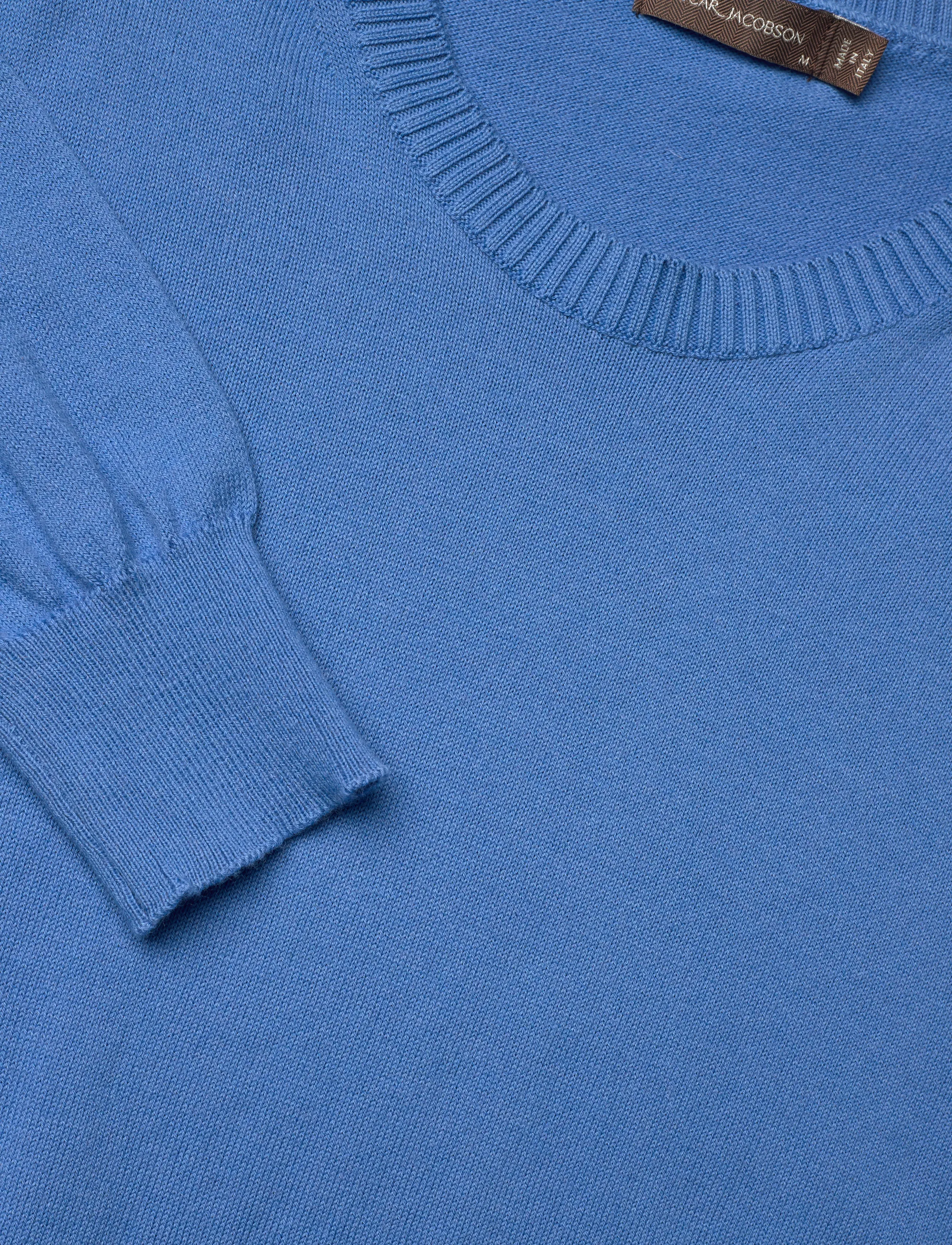 Oscar Jacobson - Valter Roundneck - knitted round necks - nasa blue - 2