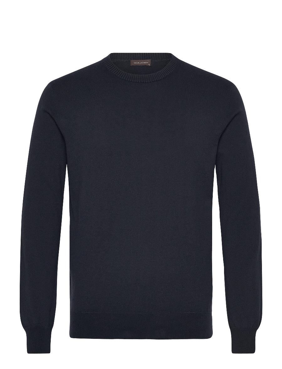 Oscar Jacobson - Valter Roundneck - knitted round necks - night blue - 1