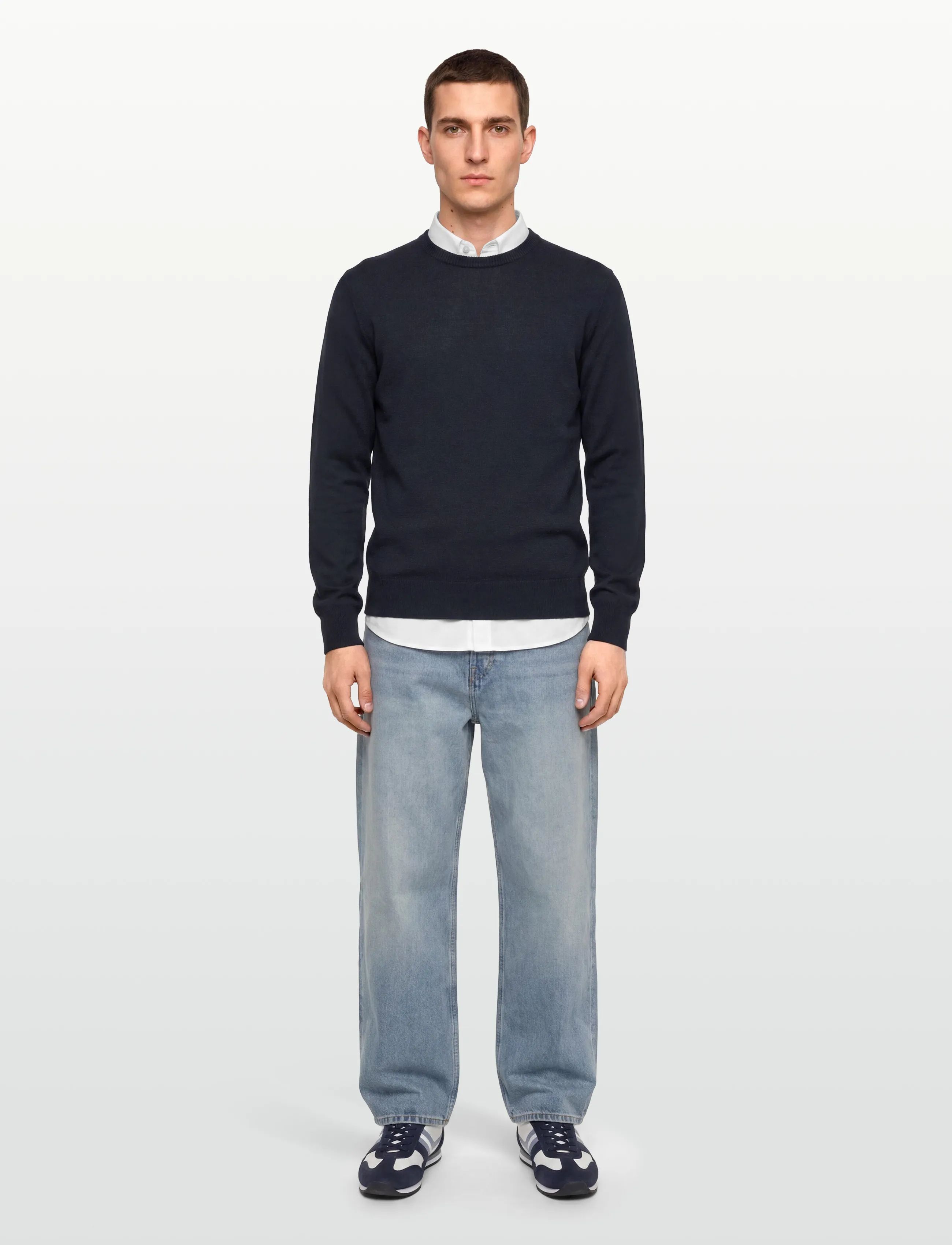 Oscar Jacobson - Valter Roundneck - rundhalsad - night blue - 0