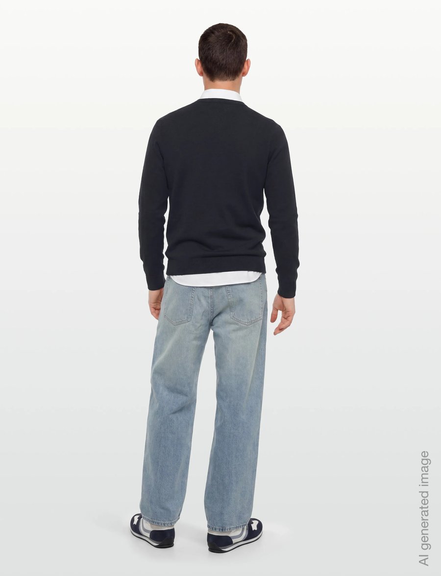 Oscar Jacobson - Valter Roundneck - knitted round necks - night blue - 4