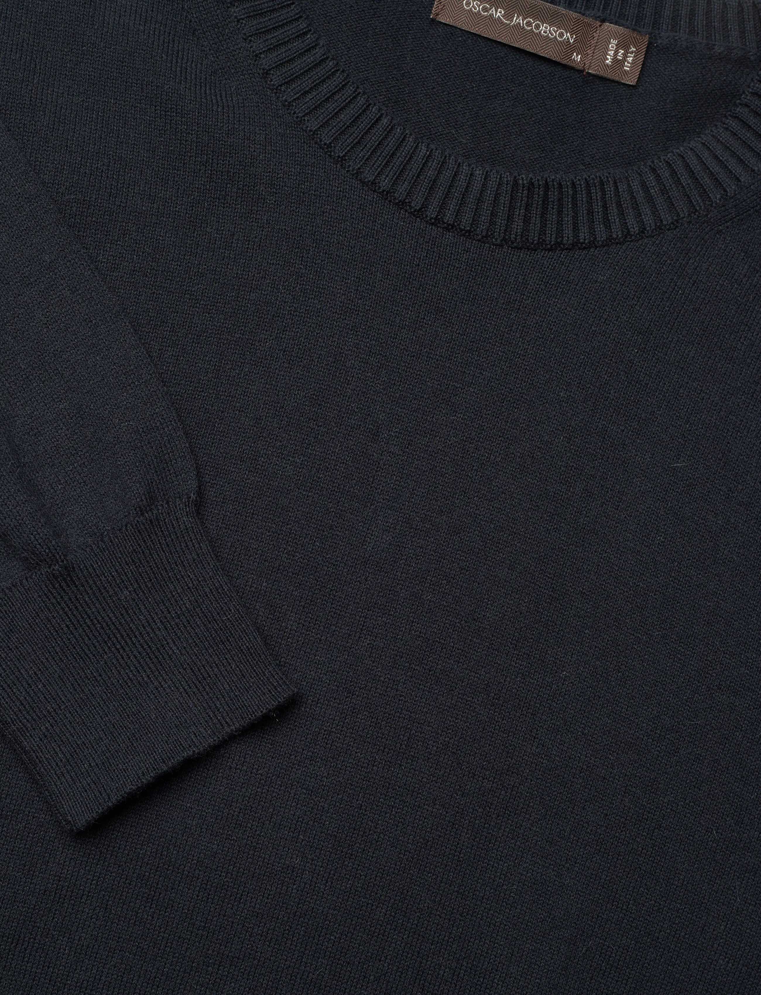 Oscar Jacobson - Valter Roundneck - knitted round necks - night blue - 2