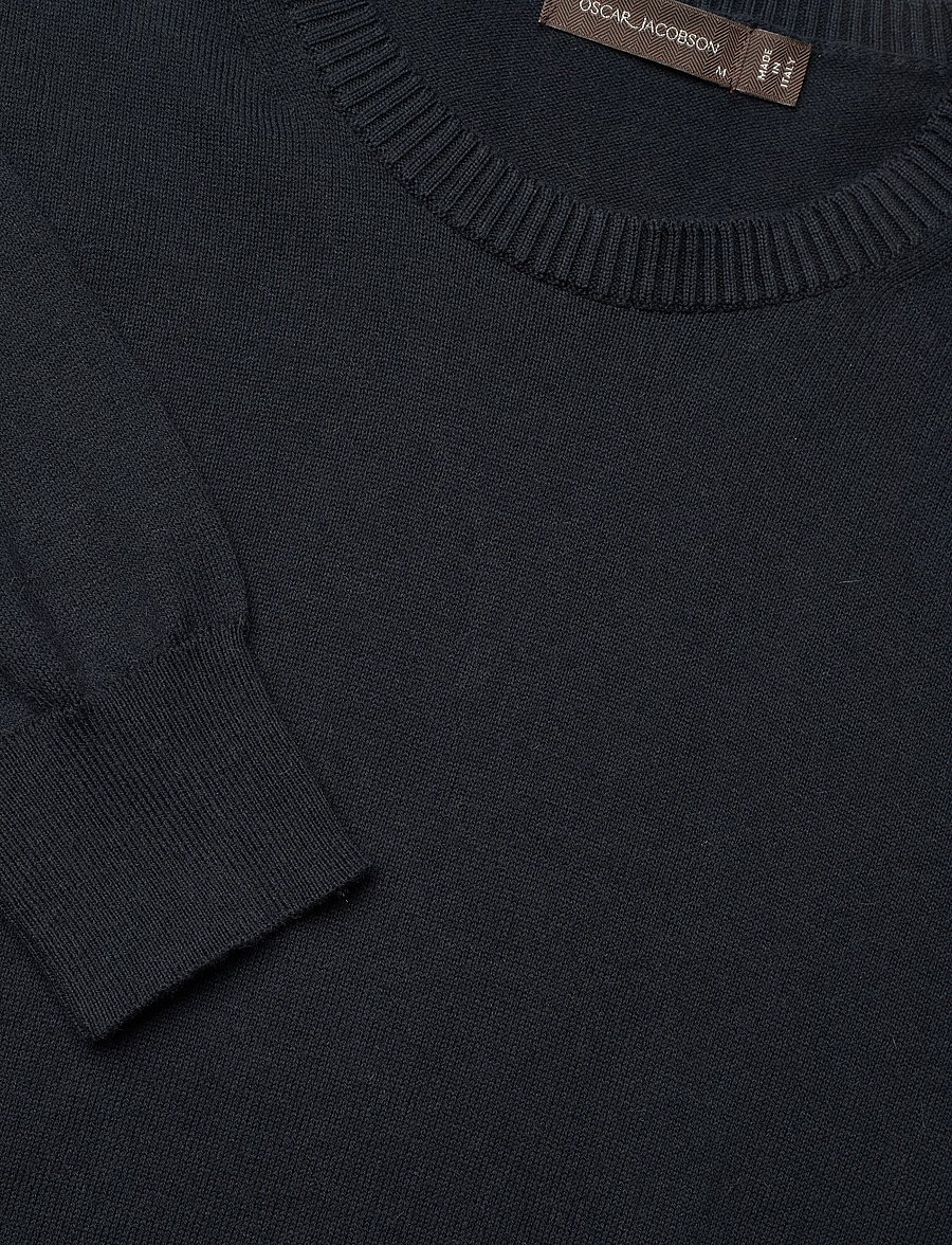 Oscar Jacobson - Valter Roundneck - knitted round necks - night blue - 5