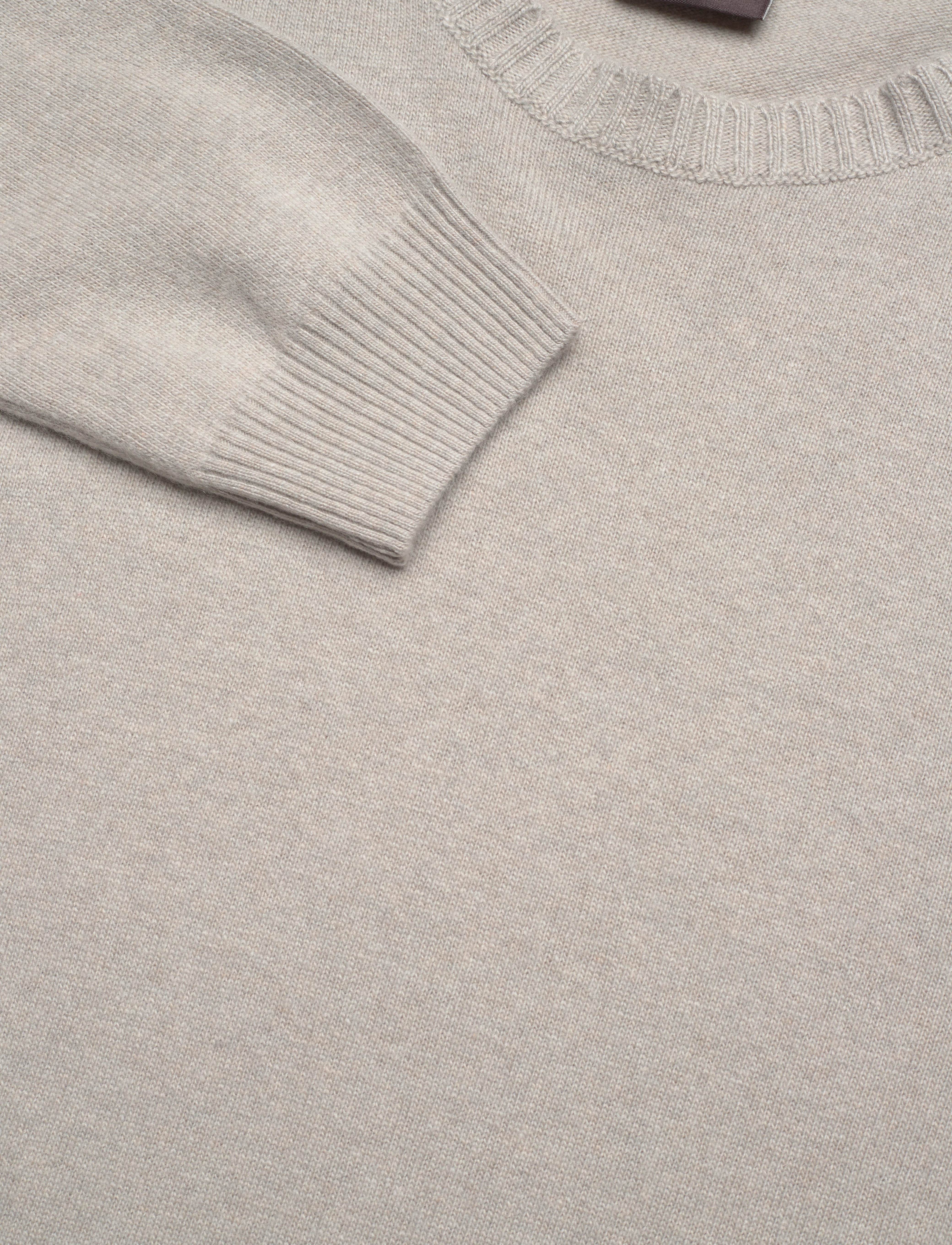 Oscar Jacobson - Valter Roundneck - Ümmarguse kaelusega kudumid - brick beige - 2