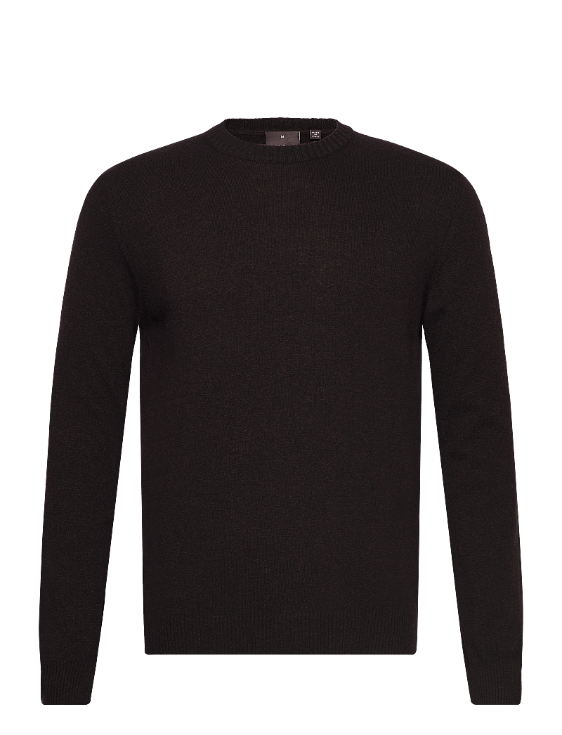 Oscar Jacobson - Valter Roundneck - rund hals - brown flannel - 0