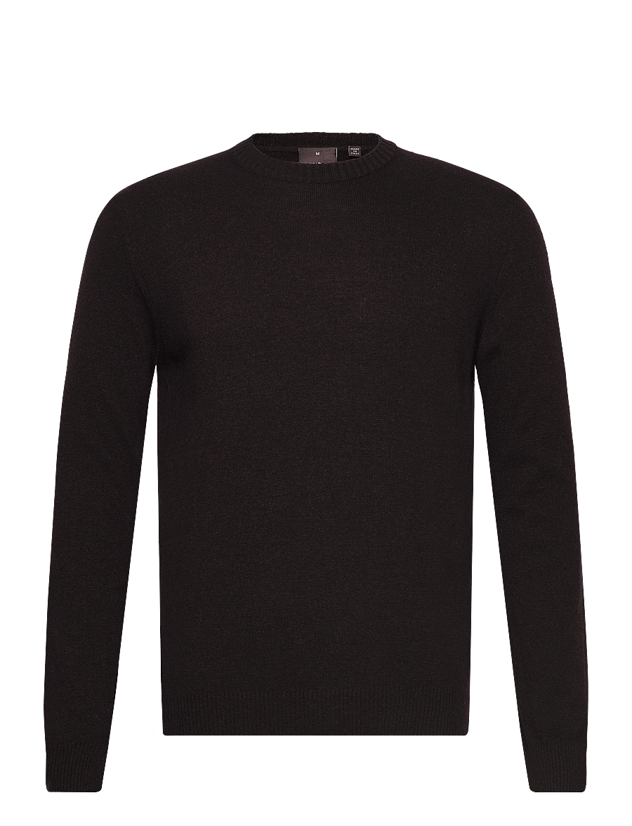 Oscar Jacobson - Valter Roundneck - rund hals - brown flannel - 0